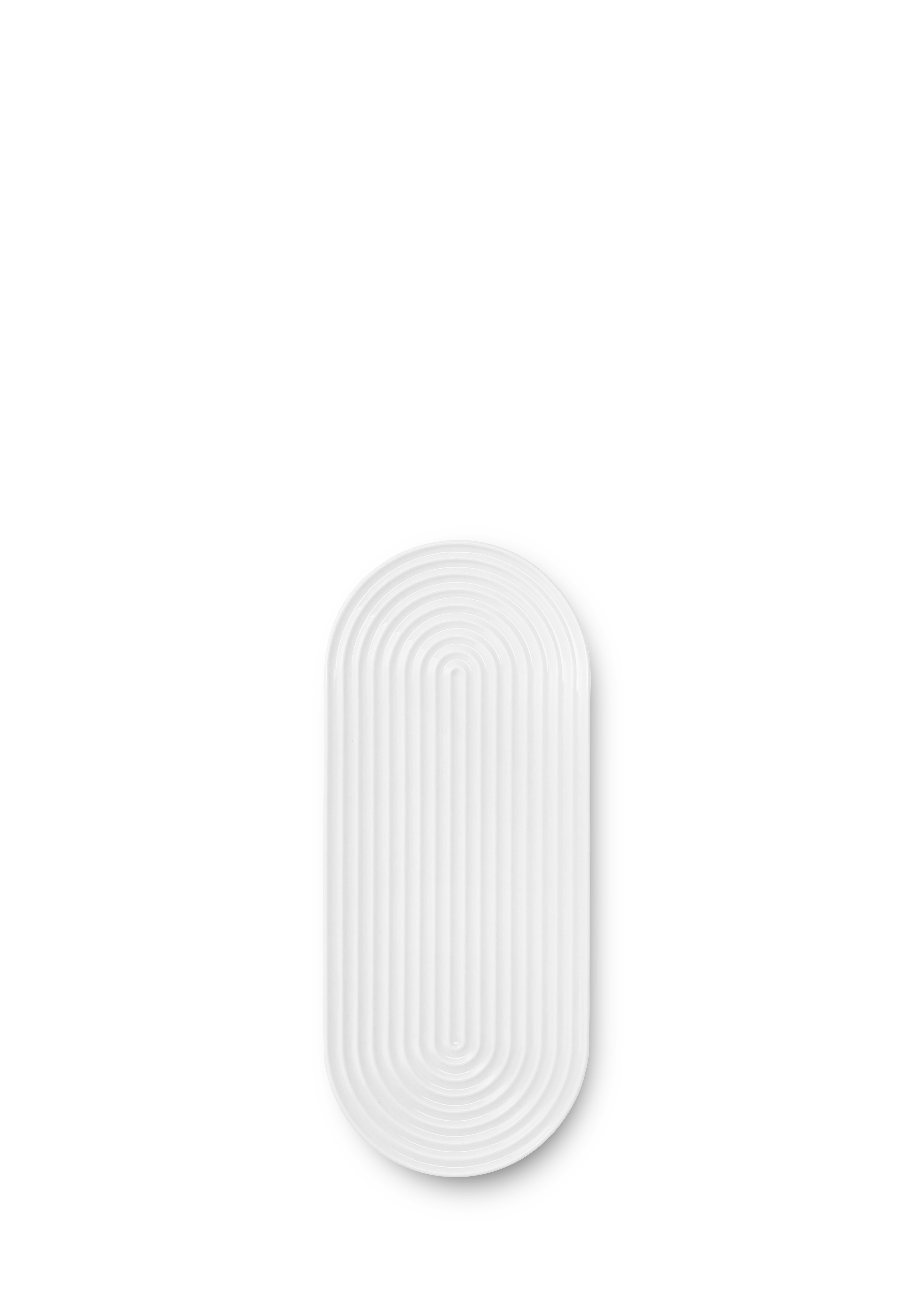 Oval serving dish 34x14.5 cm from Lyngby Porcelæn in White color, made of Ceramics