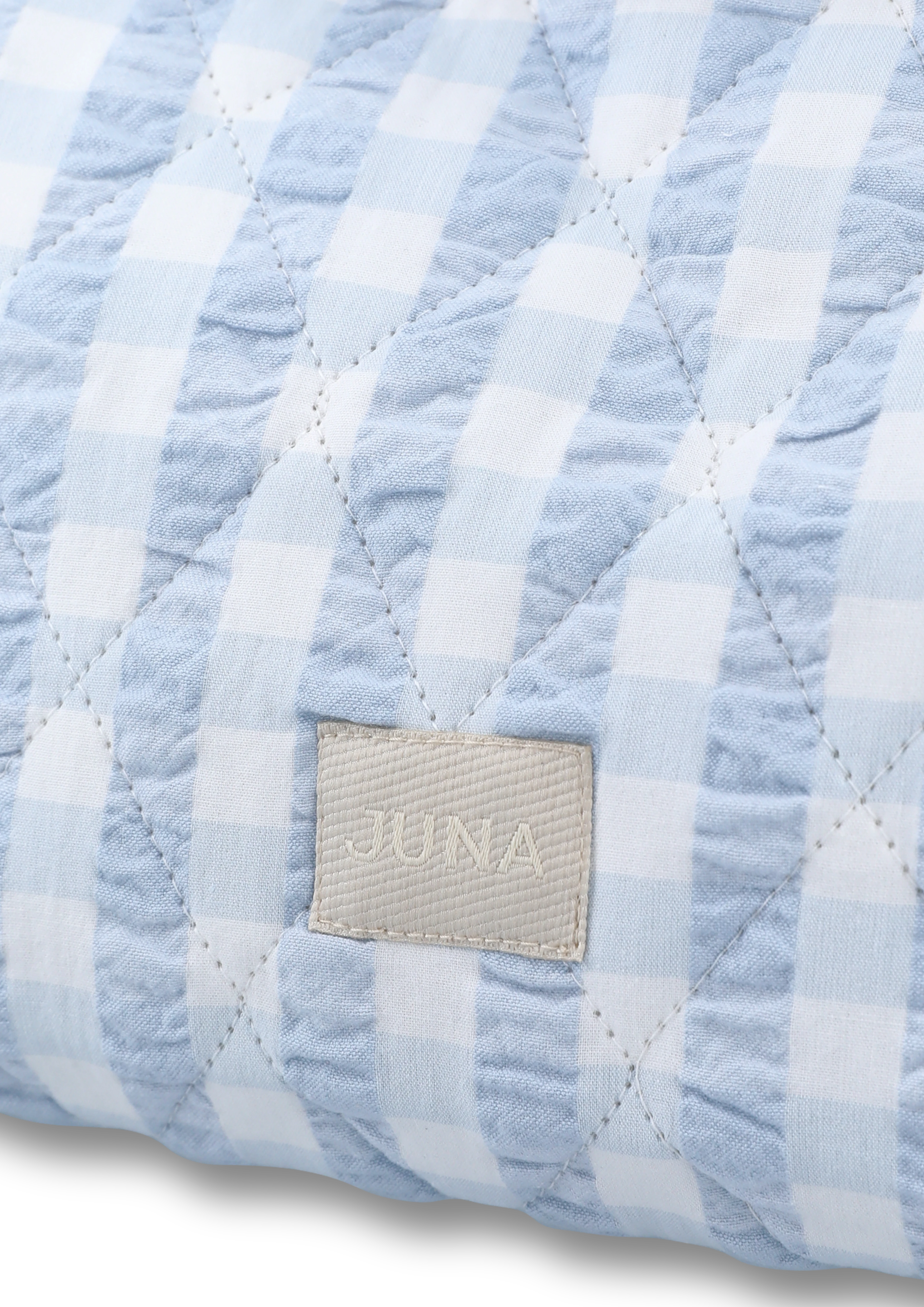 Karla Toiletry Bag 30x10x20 cm from JUNA in Light blue/White color, made of Cotton