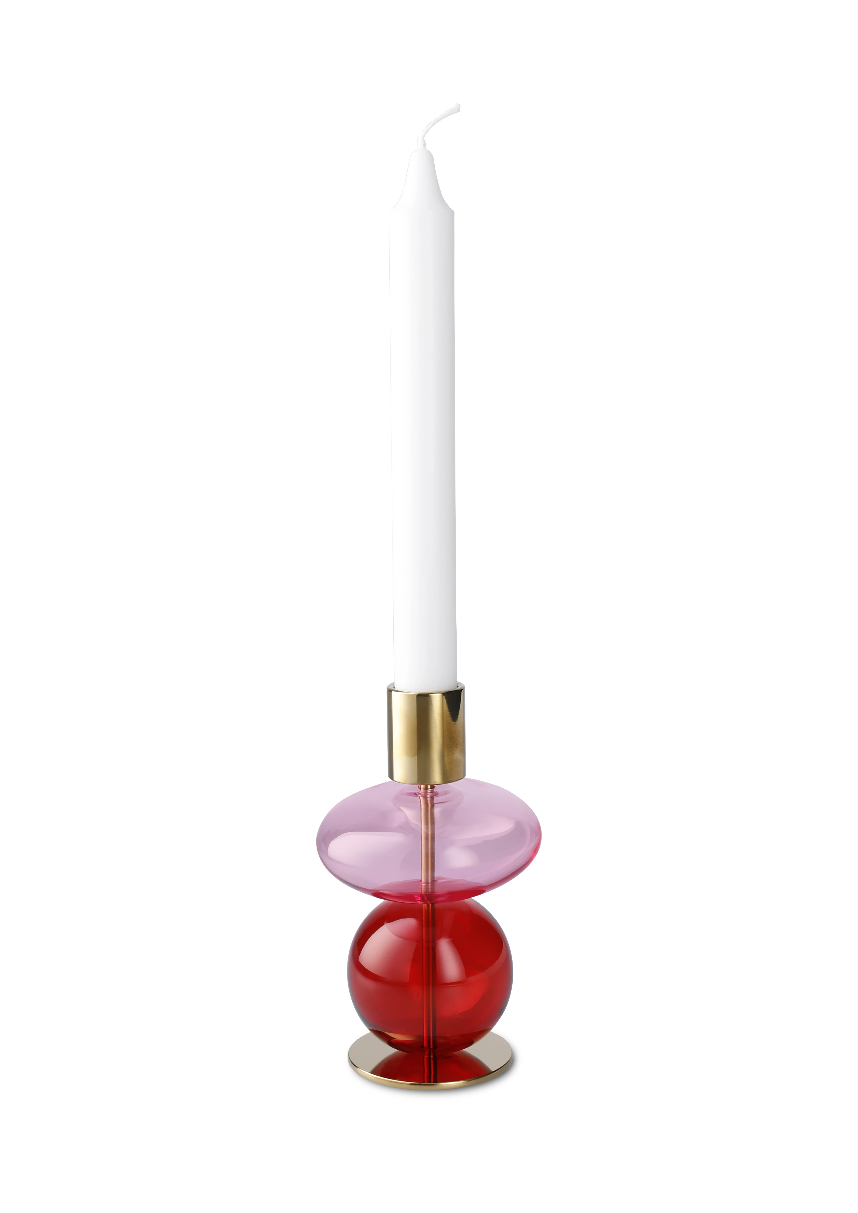 Holmegaard Kerzenständer H14 cm Pink/Rote