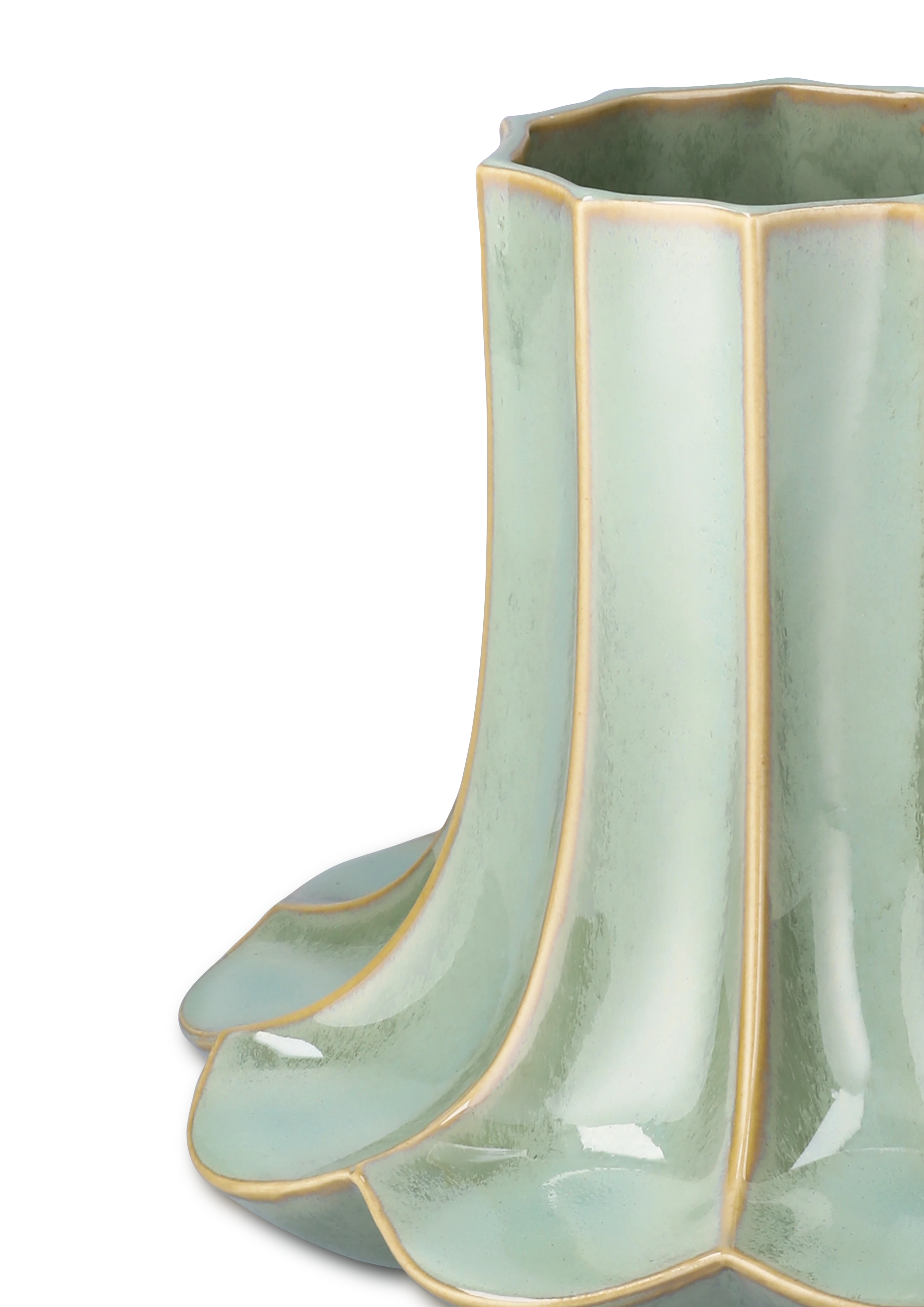 Vase H20.5 cm from Kähler  in Green color, made of Ceramics