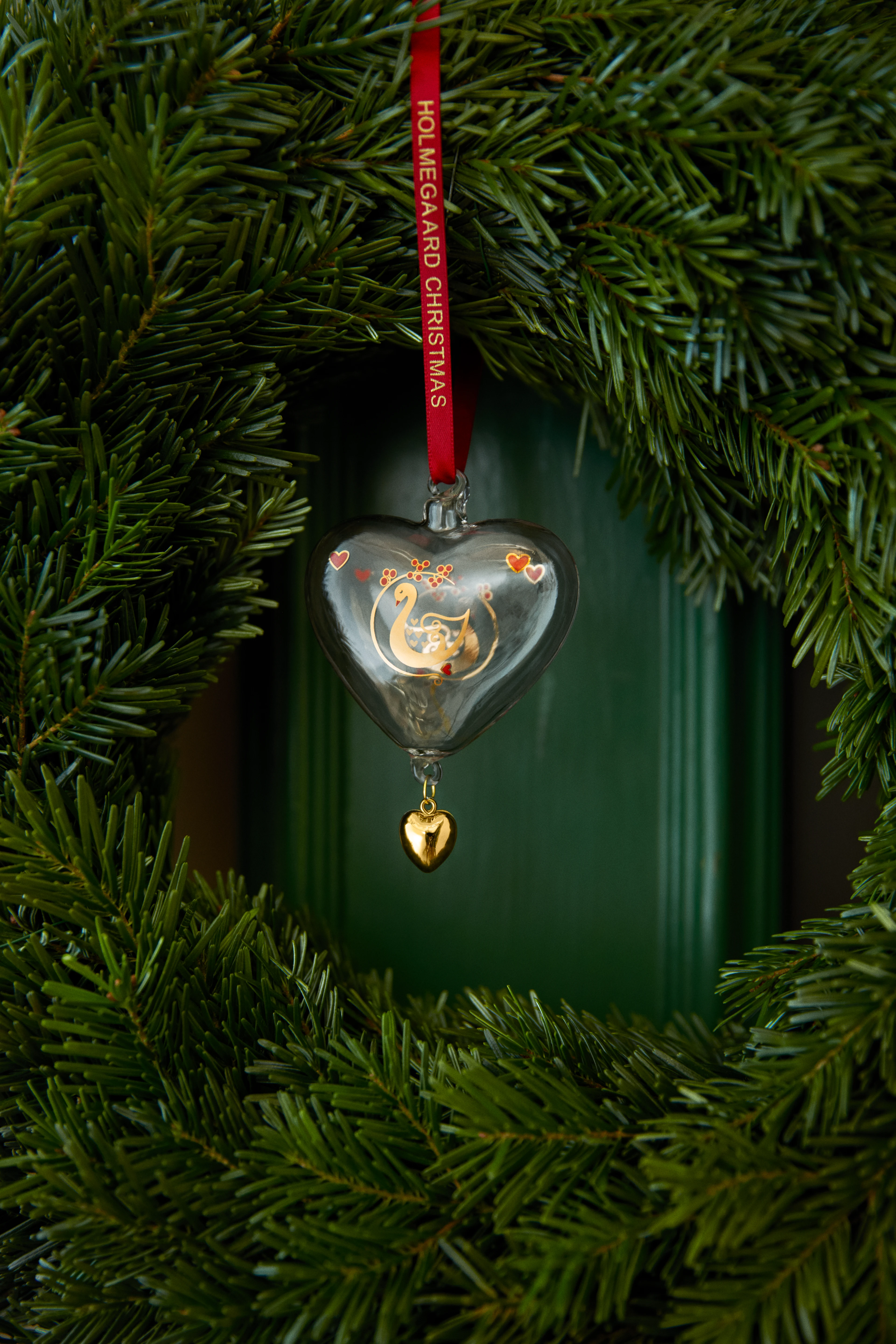 Annual Christmas Heart 2025 small from Holmegaard in Clear color, made of Glass