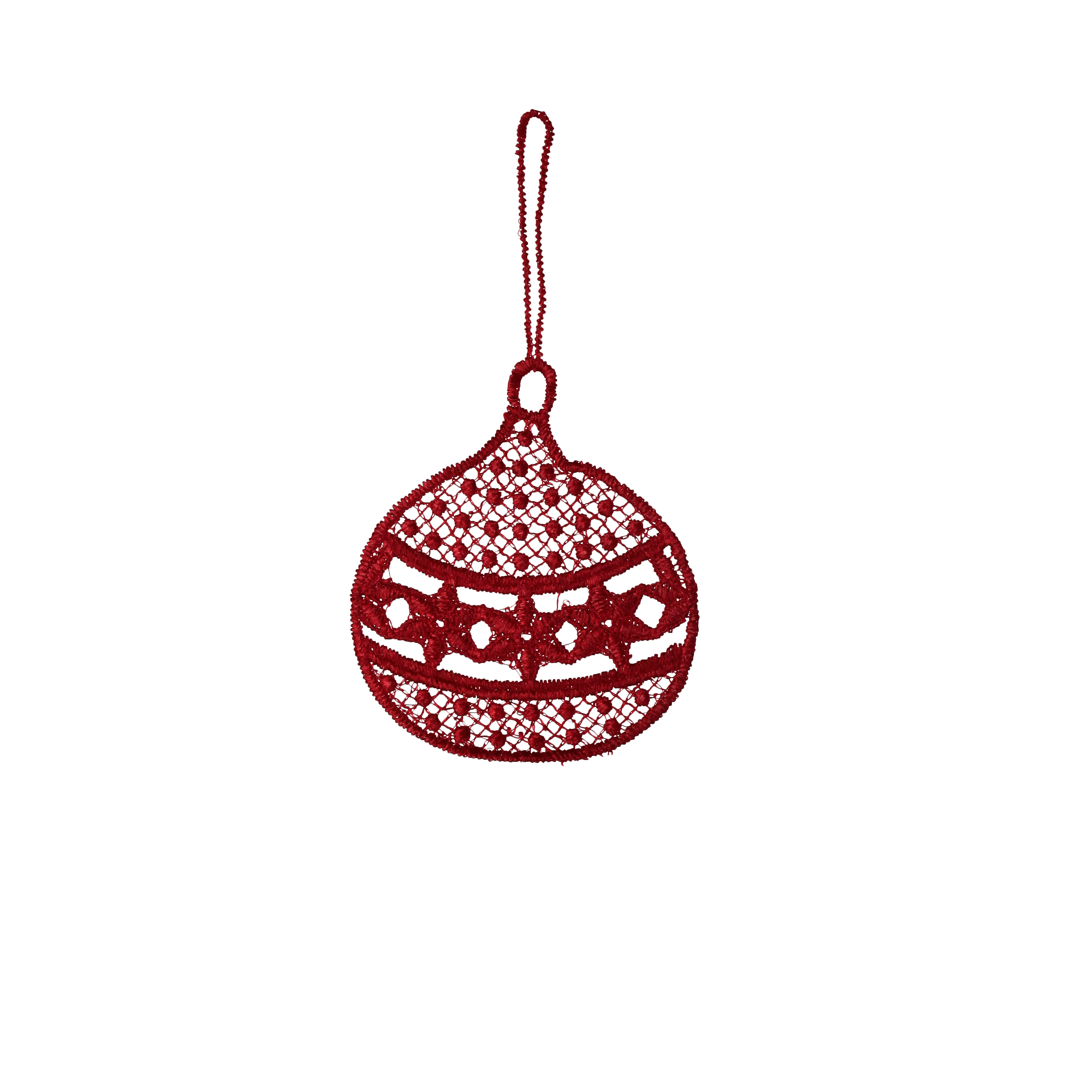 Weihnachtskugel Ø5 cm von Rosendahl in der Farbe Rot, hergestellt aus Polyester