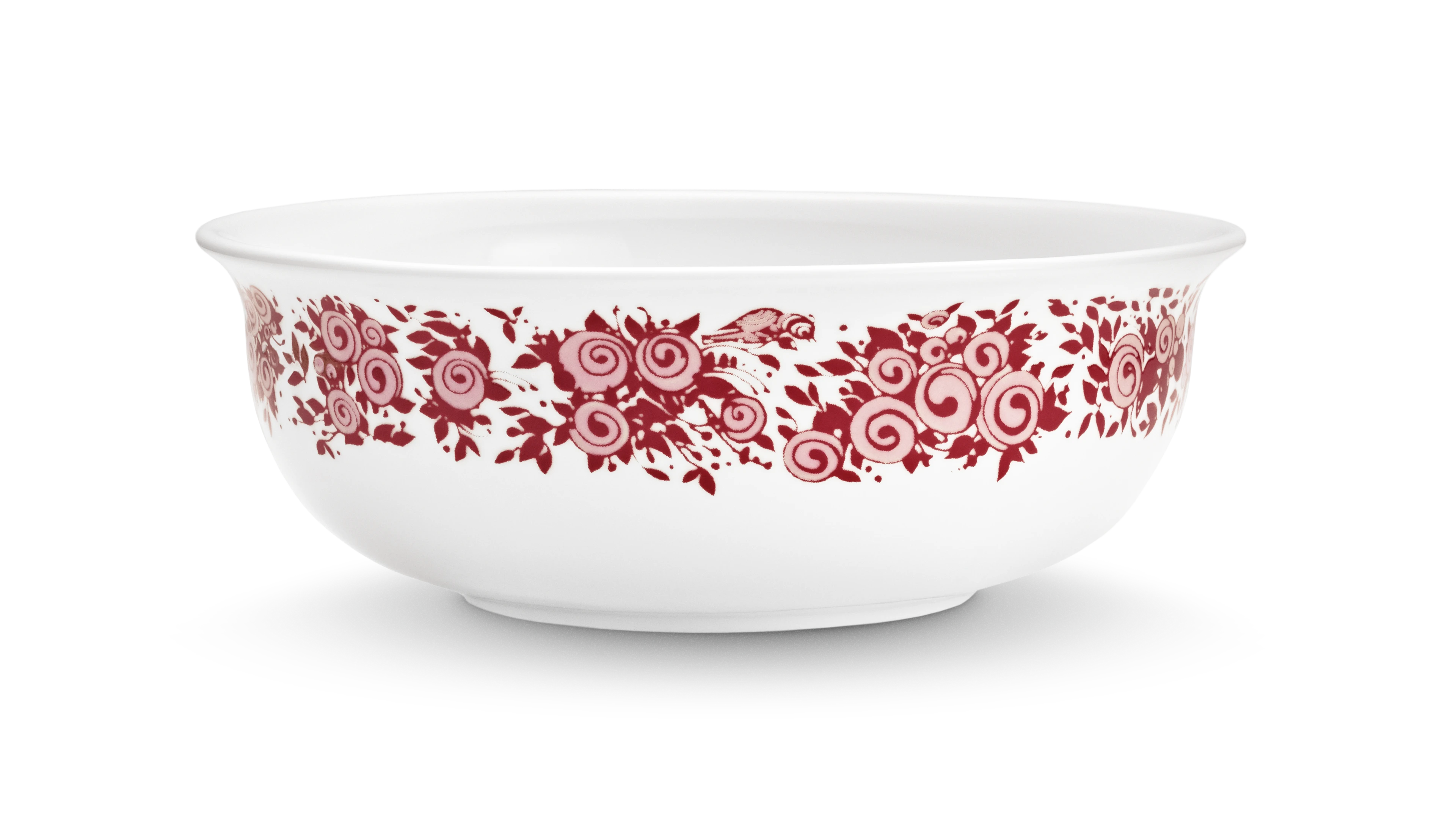 Schale Ø15.7 cm von Bjørn Wiinblad in der Farbe Rot, hergestellt aus Keramik