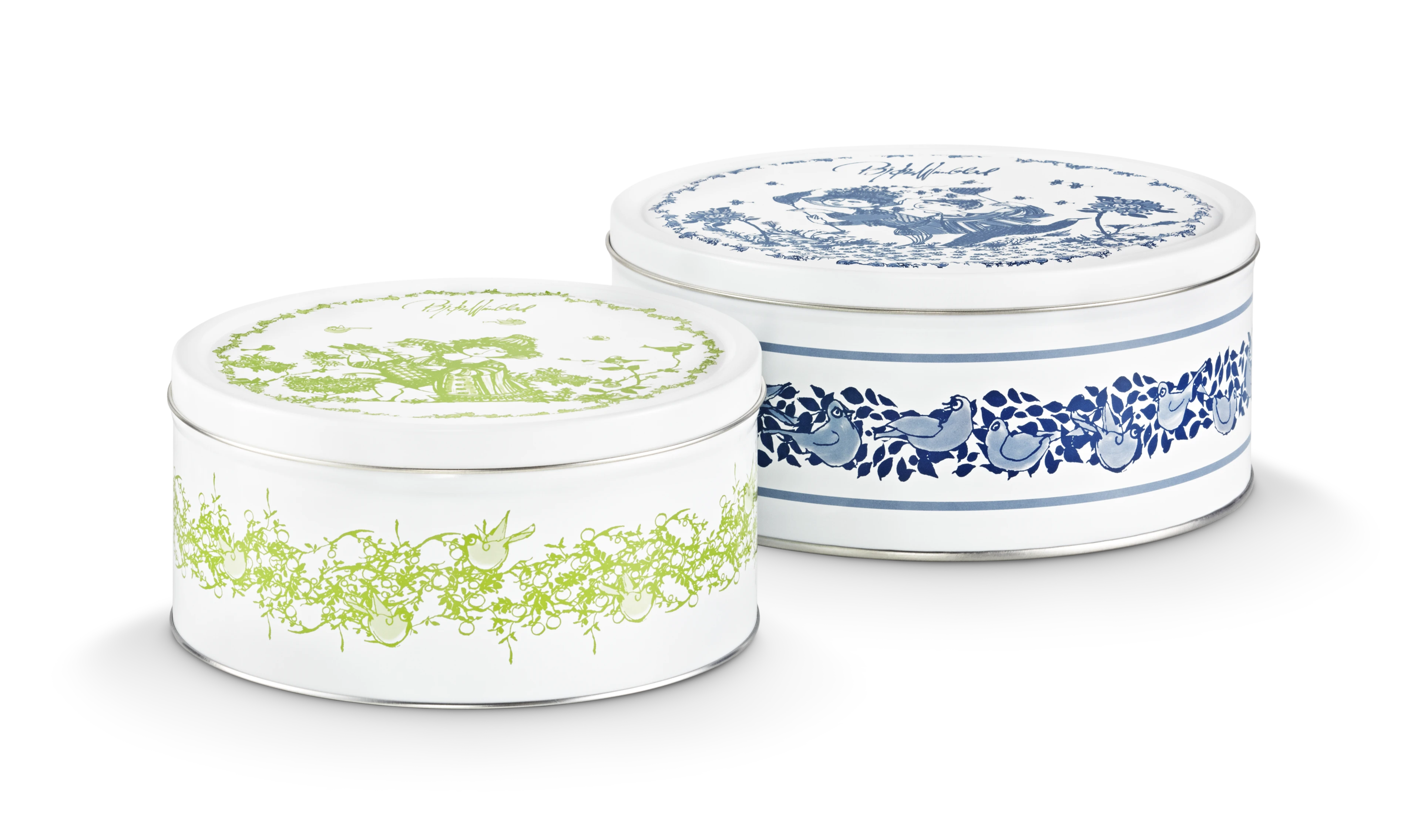 Dåser Ø23.5 cm 2 stk. fra Bjørn Wiinblad i farven Grøn, lavet af Metal