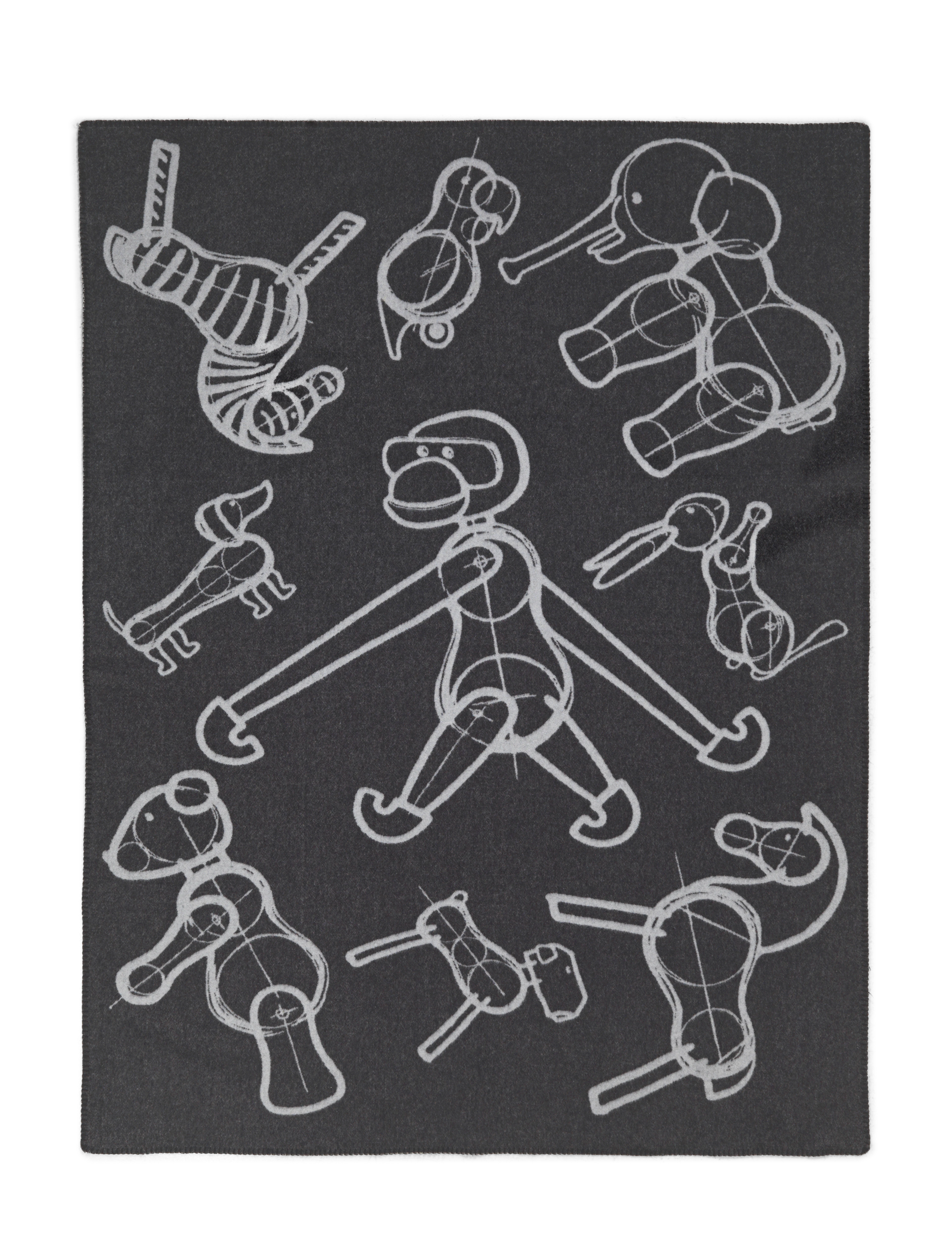 Decke 130x170 cm von Kay Bojesen in der Farbe Grau, hergestellt aus Wolle