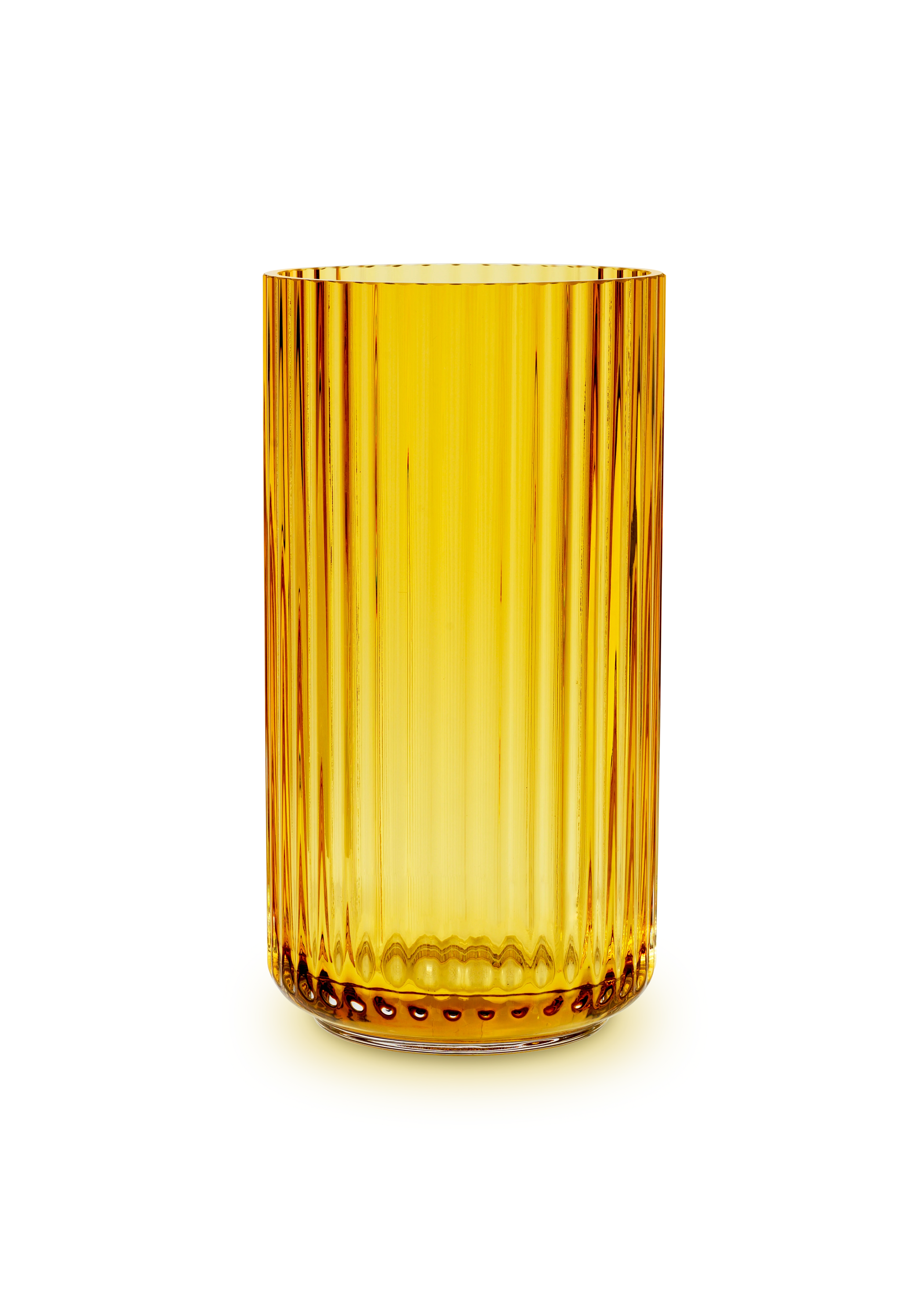 Vas H15.5 cm från Lyngby Porcelæn i färgen Amber, tillverkad av Glas