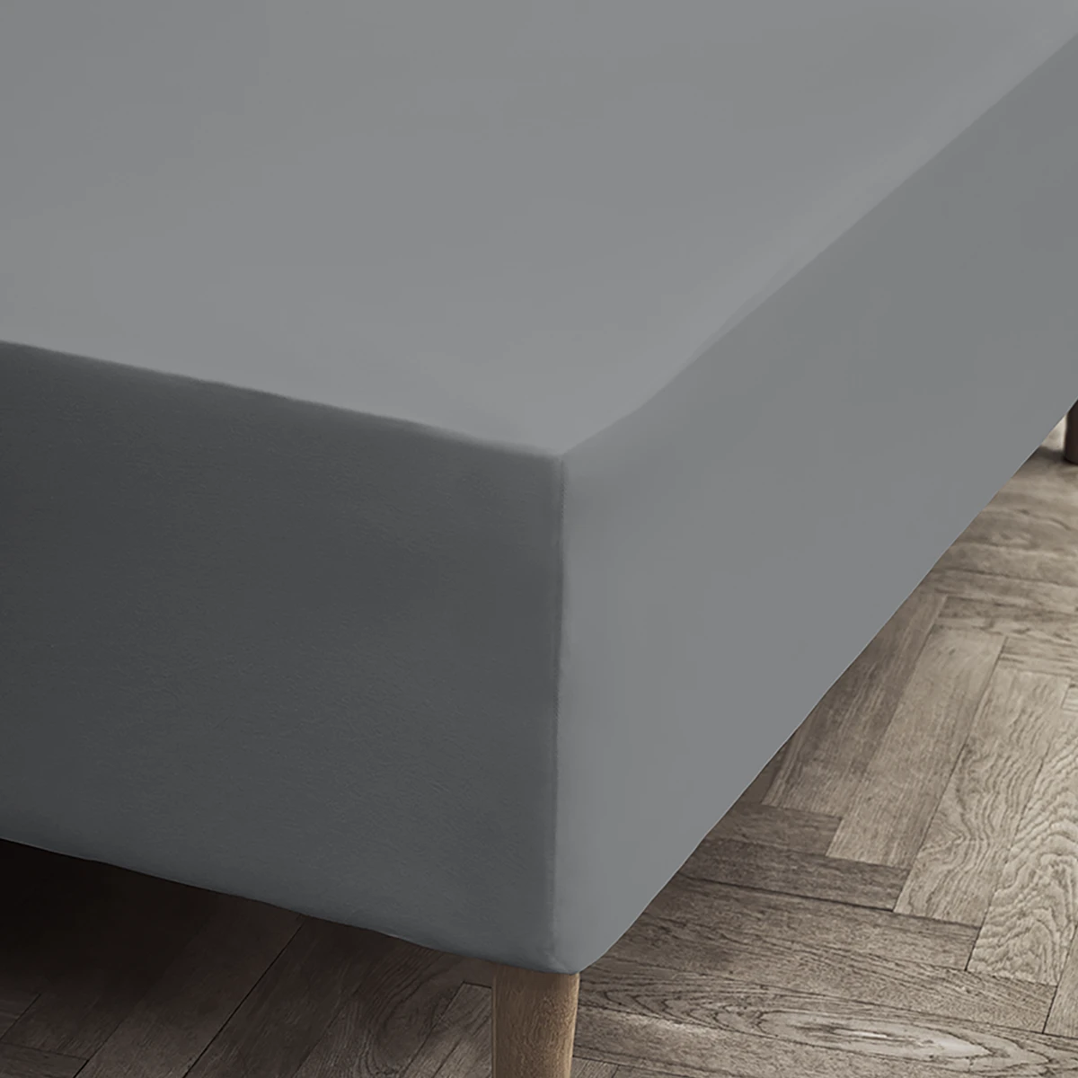 Stretch sheet 160x45x200 from JUNA in Grey color, made of Cotton