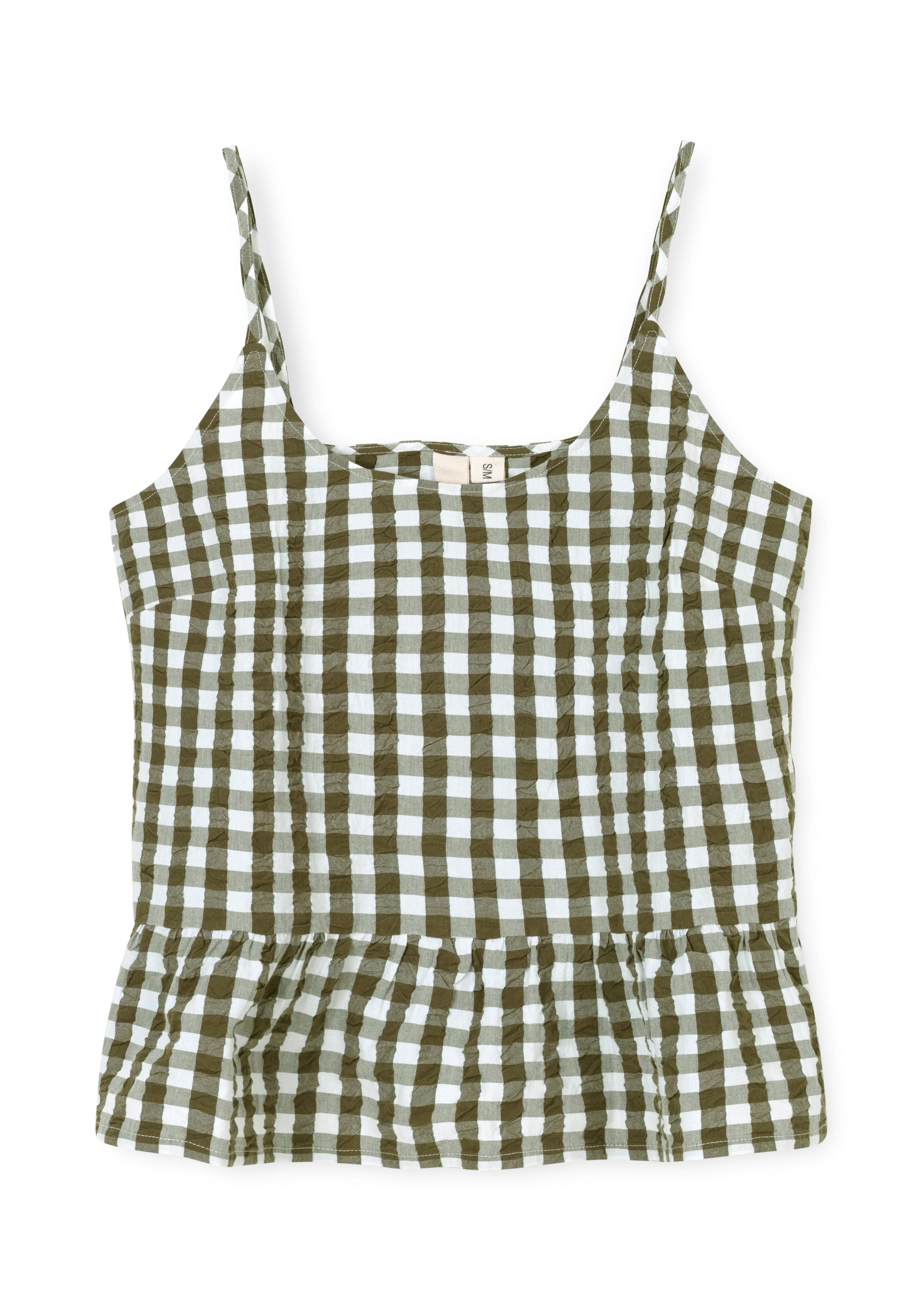 Liv chemise S/M fra JUNA i fargen Grønn/Hvit, laget av Bomull