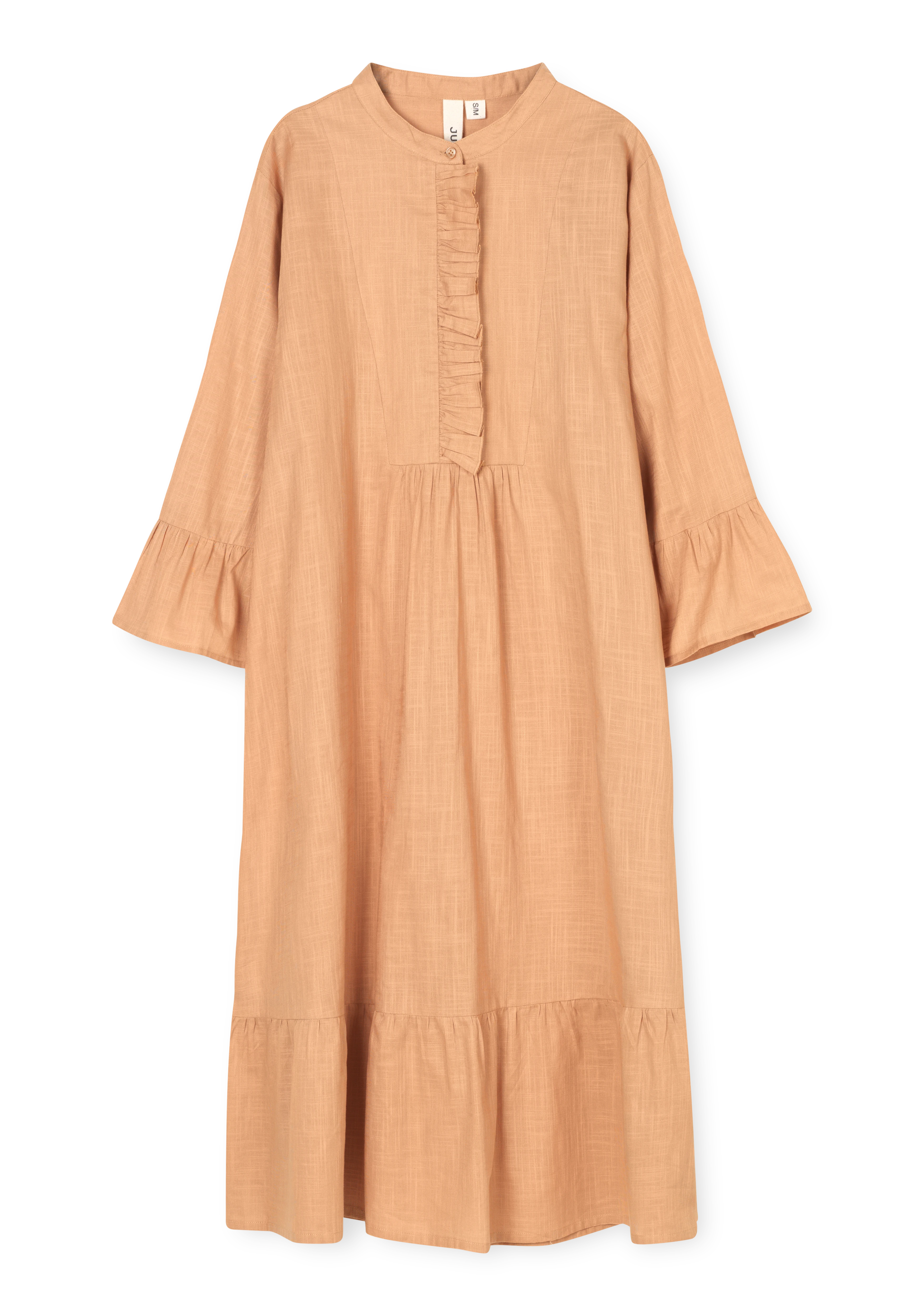 Fiona dress S/M från JUNA i färgen Ockra, tillverkad av Bomull