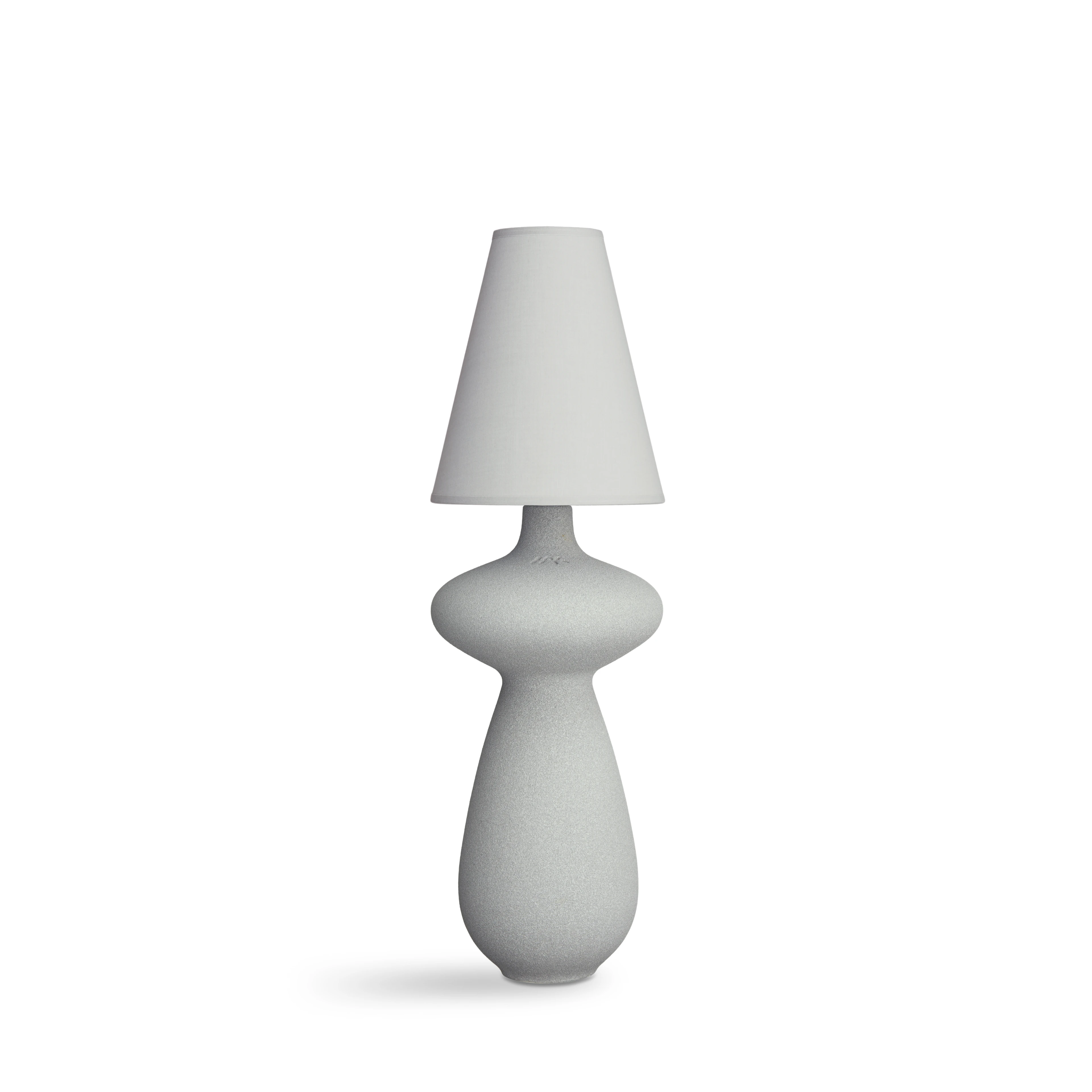 Lampe H56 cm von Kähler in der Farbe Grau, hergestellt aus Keramik