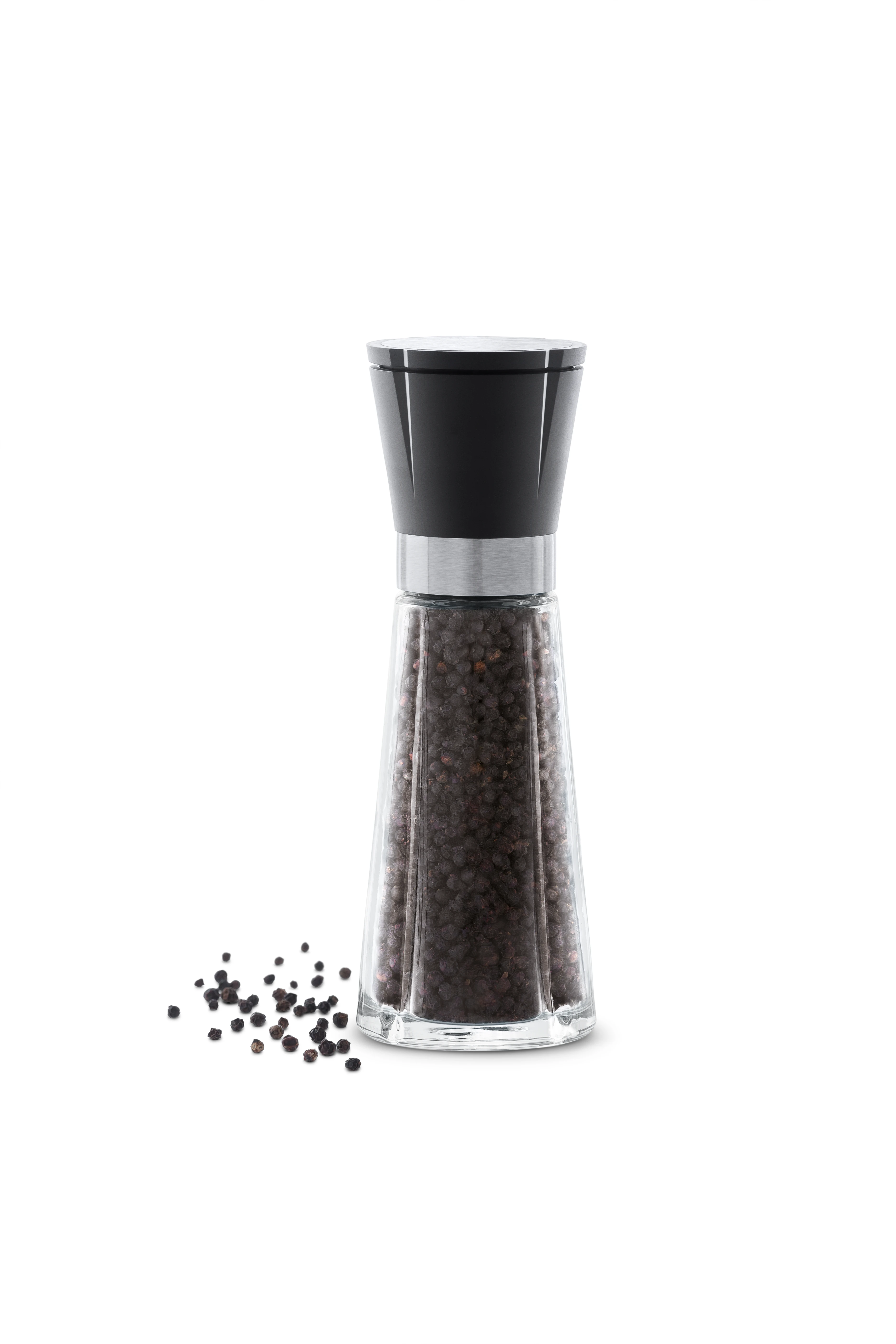 Pepperkvern H20.5 cm fra Rosendahl i fargen Sort/Stål, laget av Glass