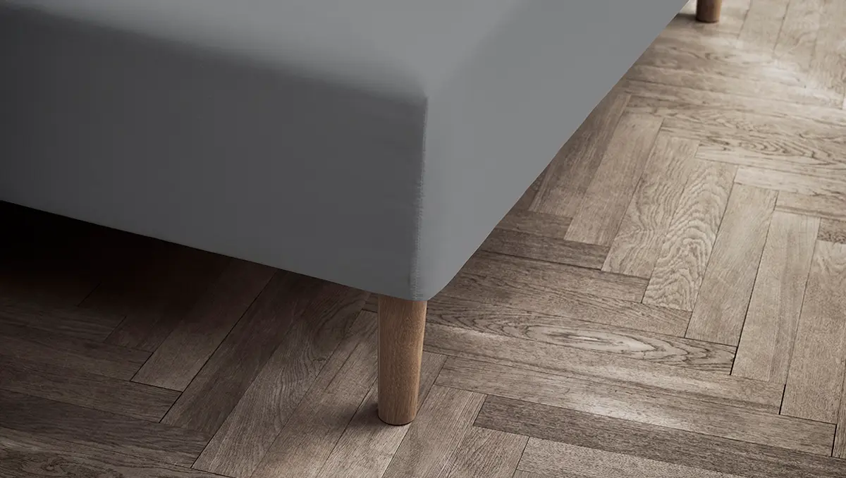 Lagner fra Juna. Mørkegråt lagen til boxmadras hos Rosendahl.com
