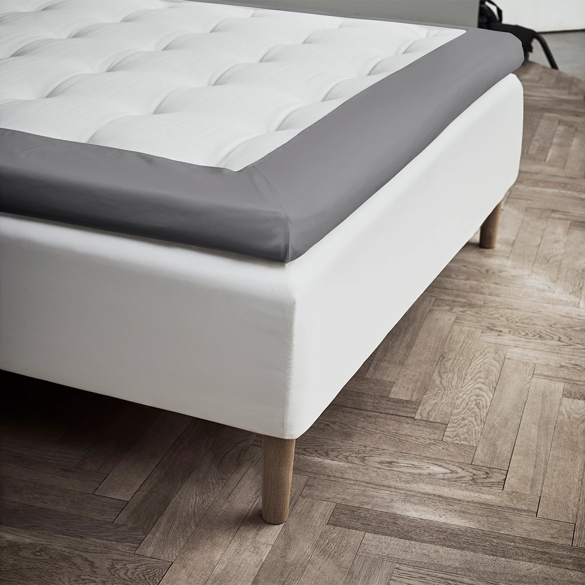 Kuvertlakan 90x200 cm från JUNA i färgen Grå, tillverkad av Bomull