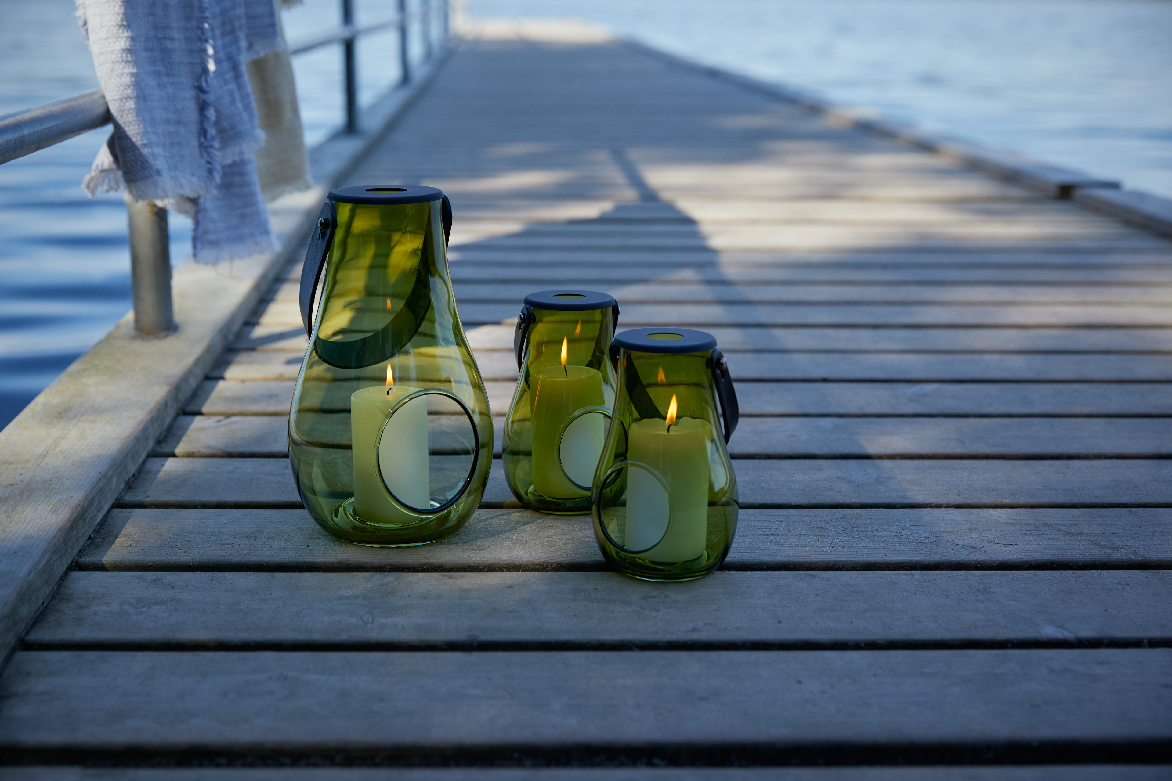 Three Design With Light lanterns on bathing jetty