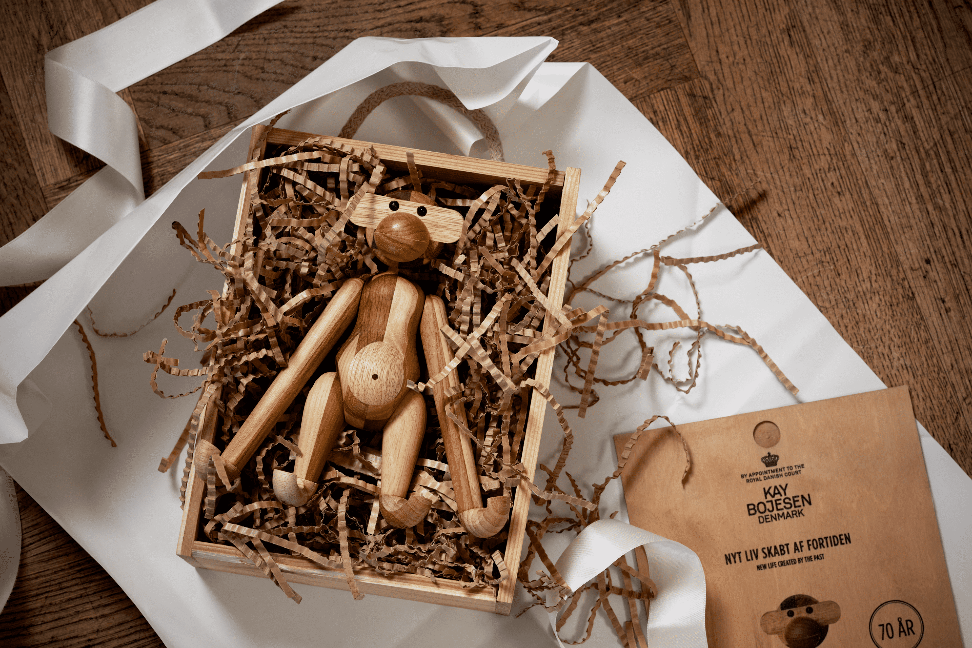 Kay Bojesen Monkey Reworked Anniversary small mixed wood