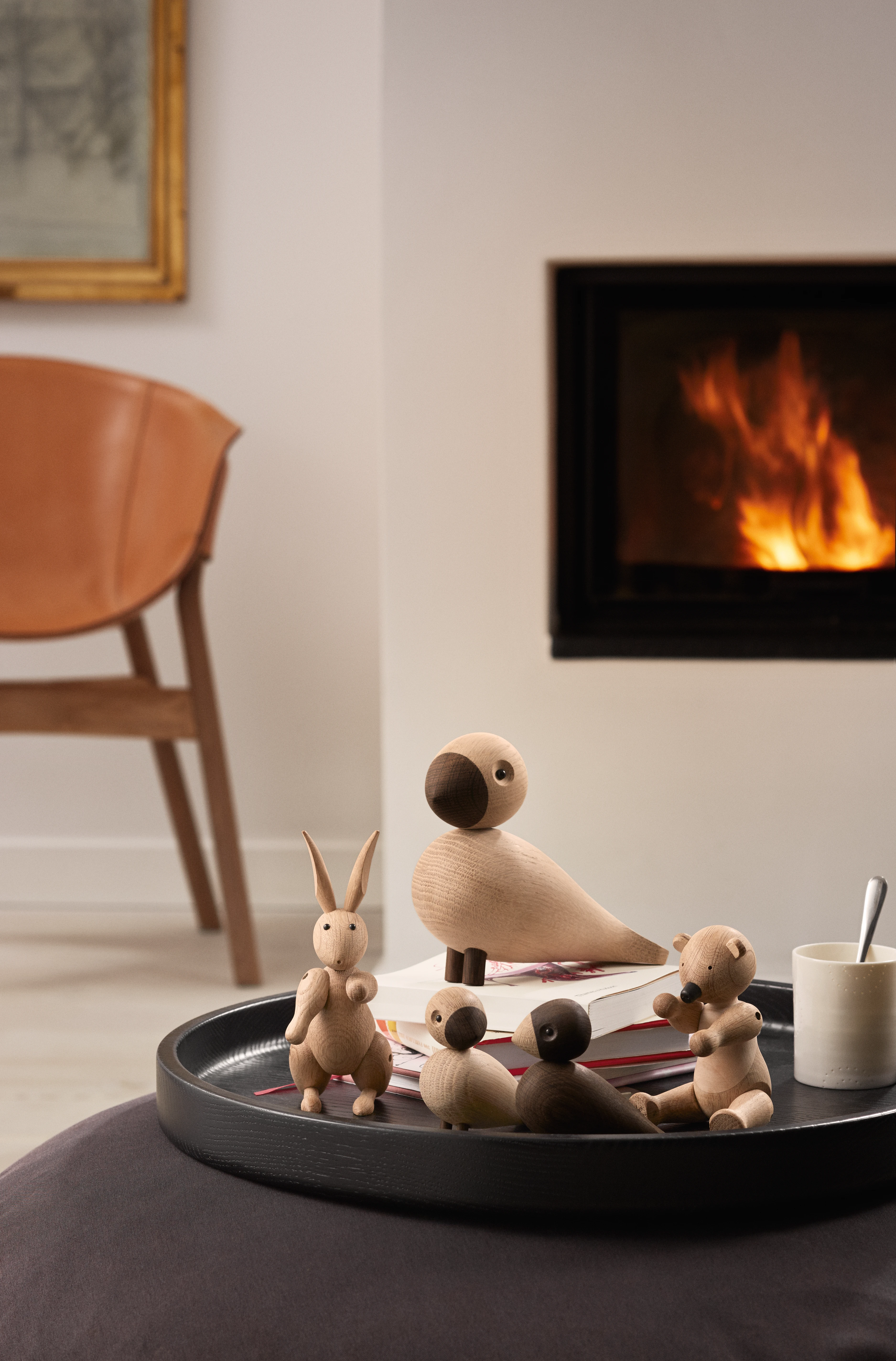 Kay Bojesen Alfred Songbird H15.5 cm in Oak/Smoked oak