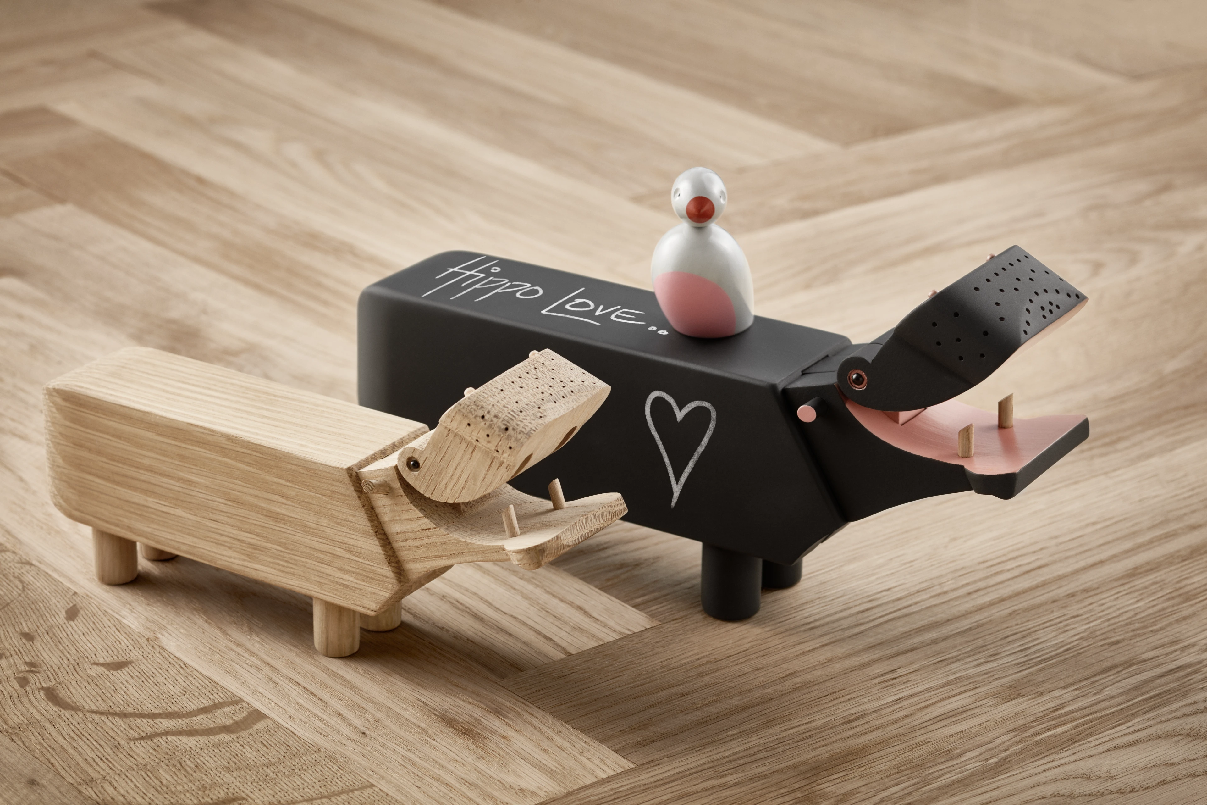 Flodhäst H12.5 cm från Kay Bojesen i färgen Svart, tillverkad av Trä