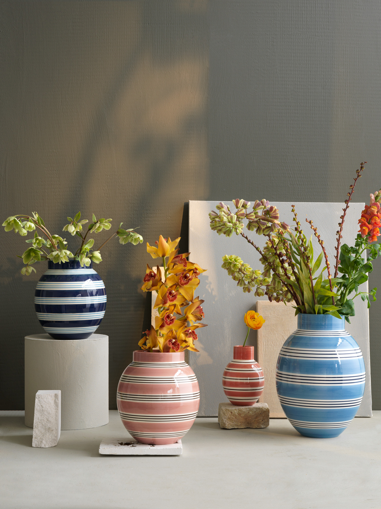 Four vases from Kähler Omaggio Nuovo