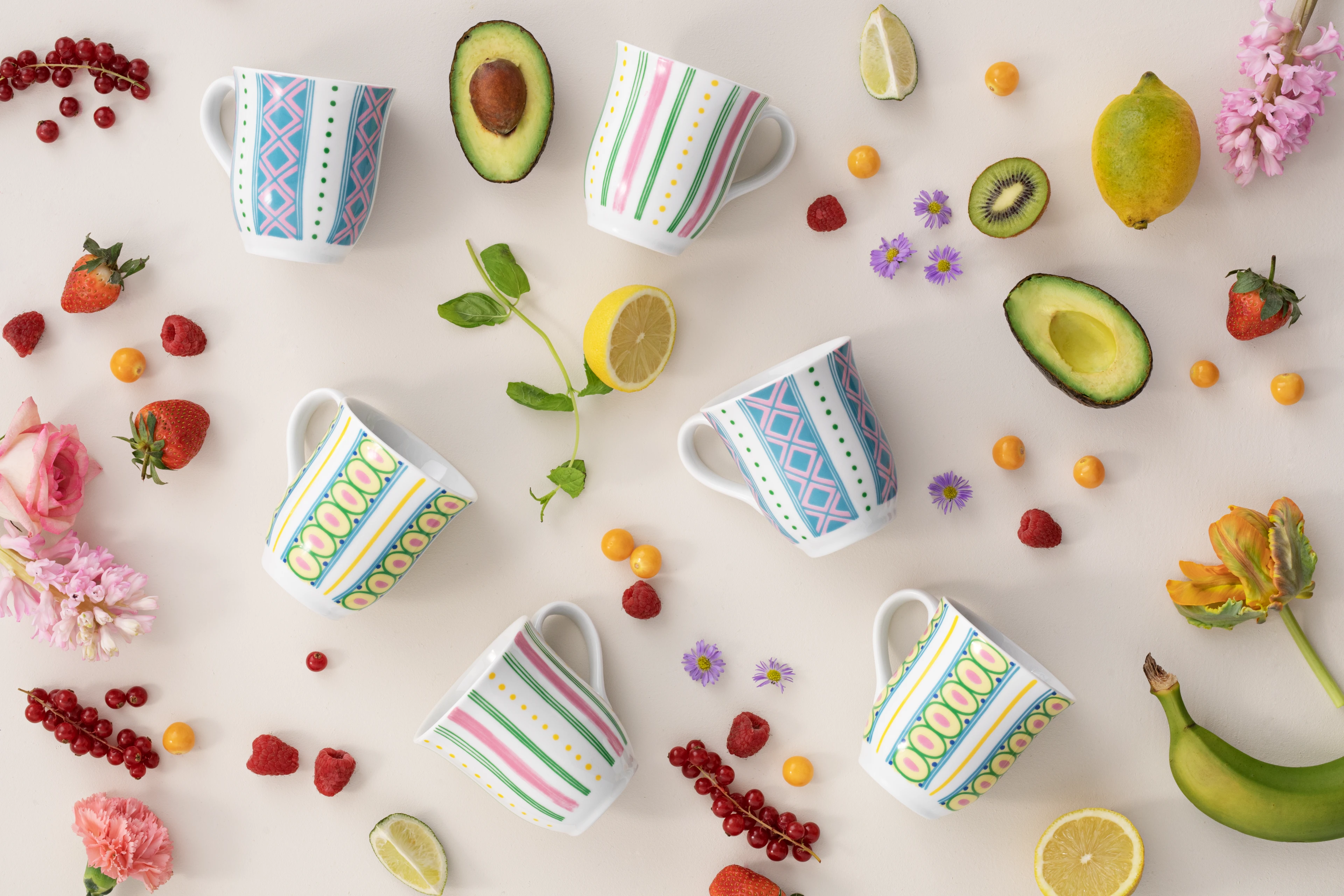 Cups and mugs from the Danish designer Bjørn Wiinblad