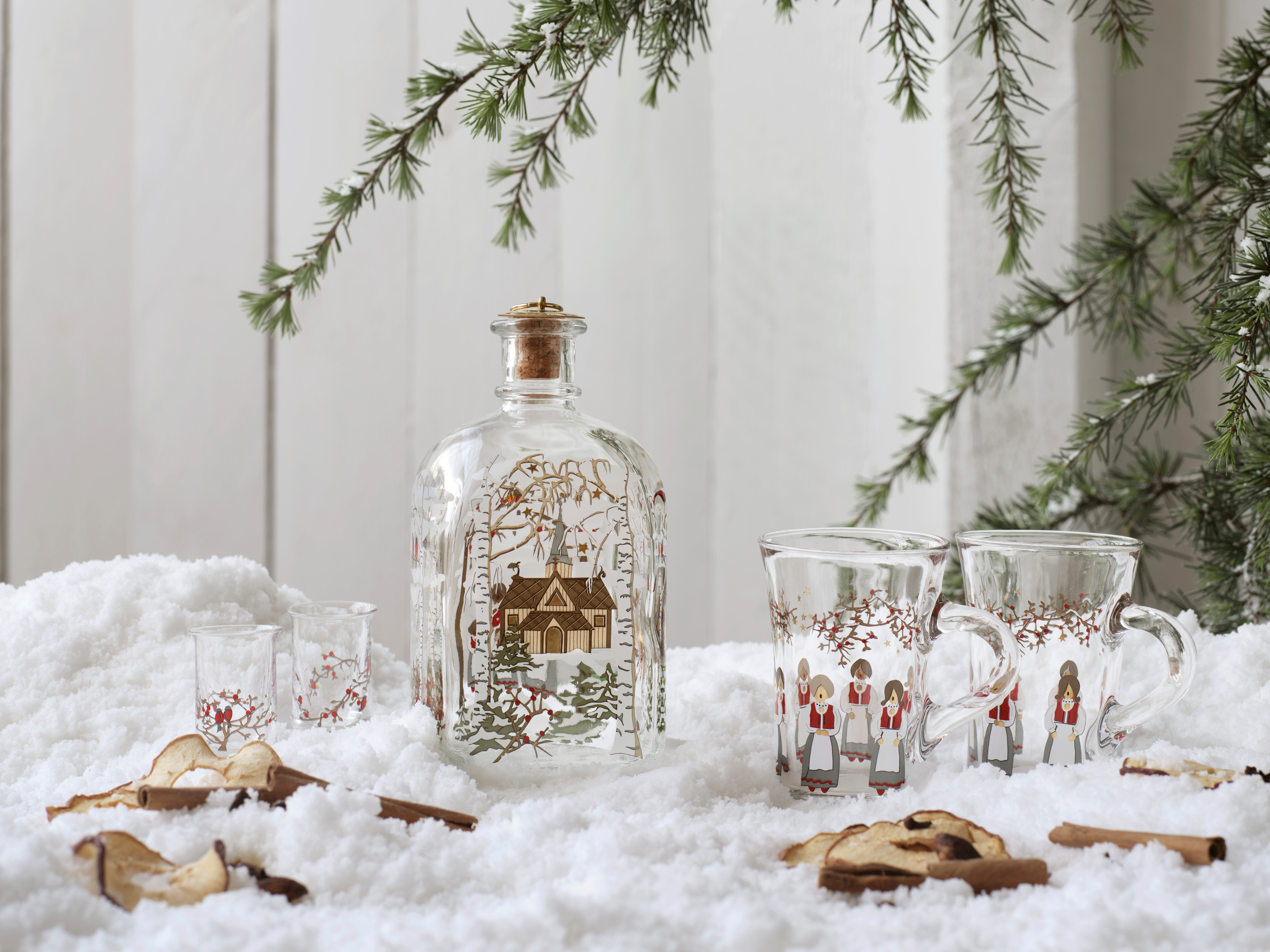 Christmas bottle and Christmas hot drinks, Holmegaard Christmas, Holmegaard