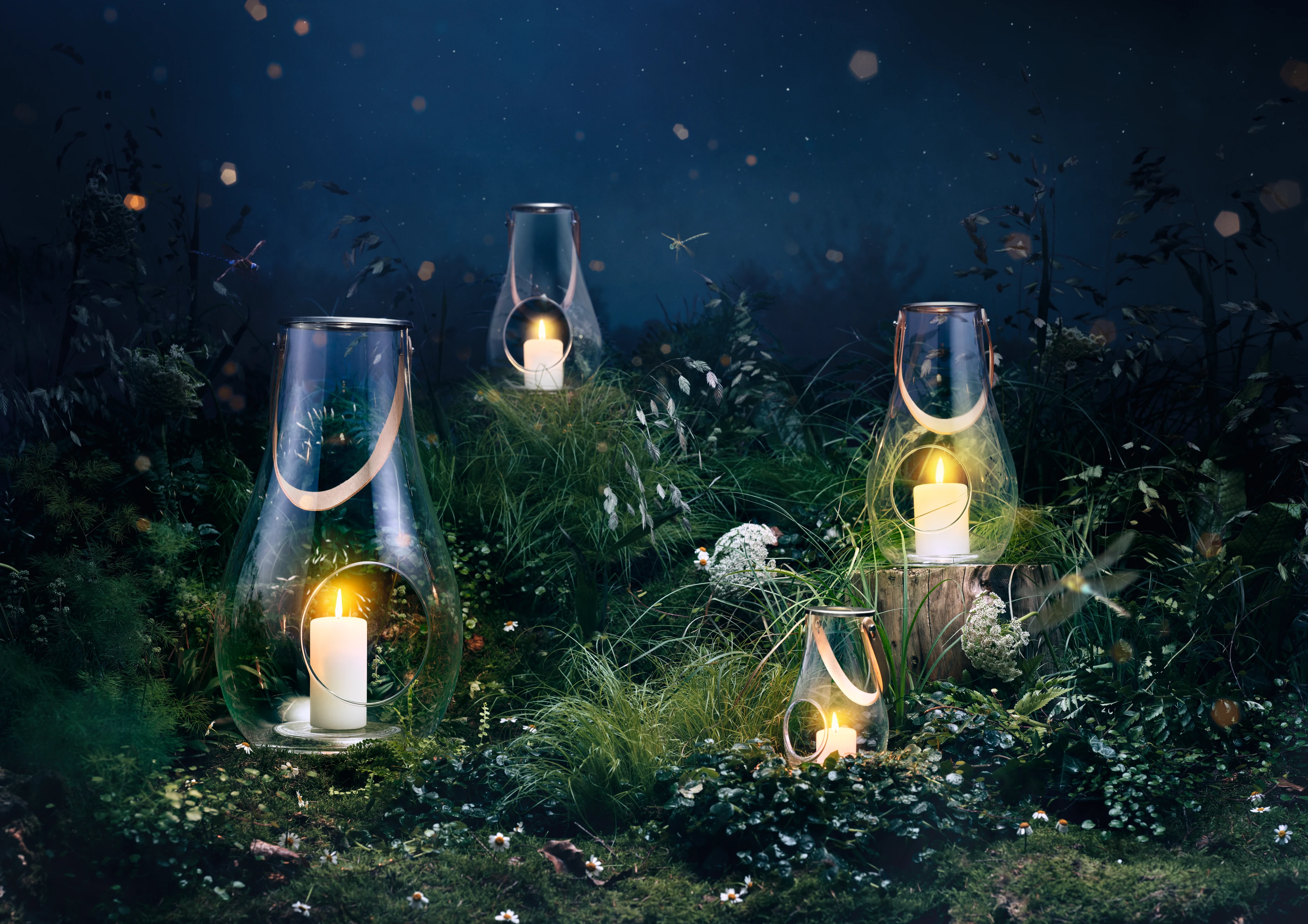Holmegaard Design With Light Clear lantern in the jungle
