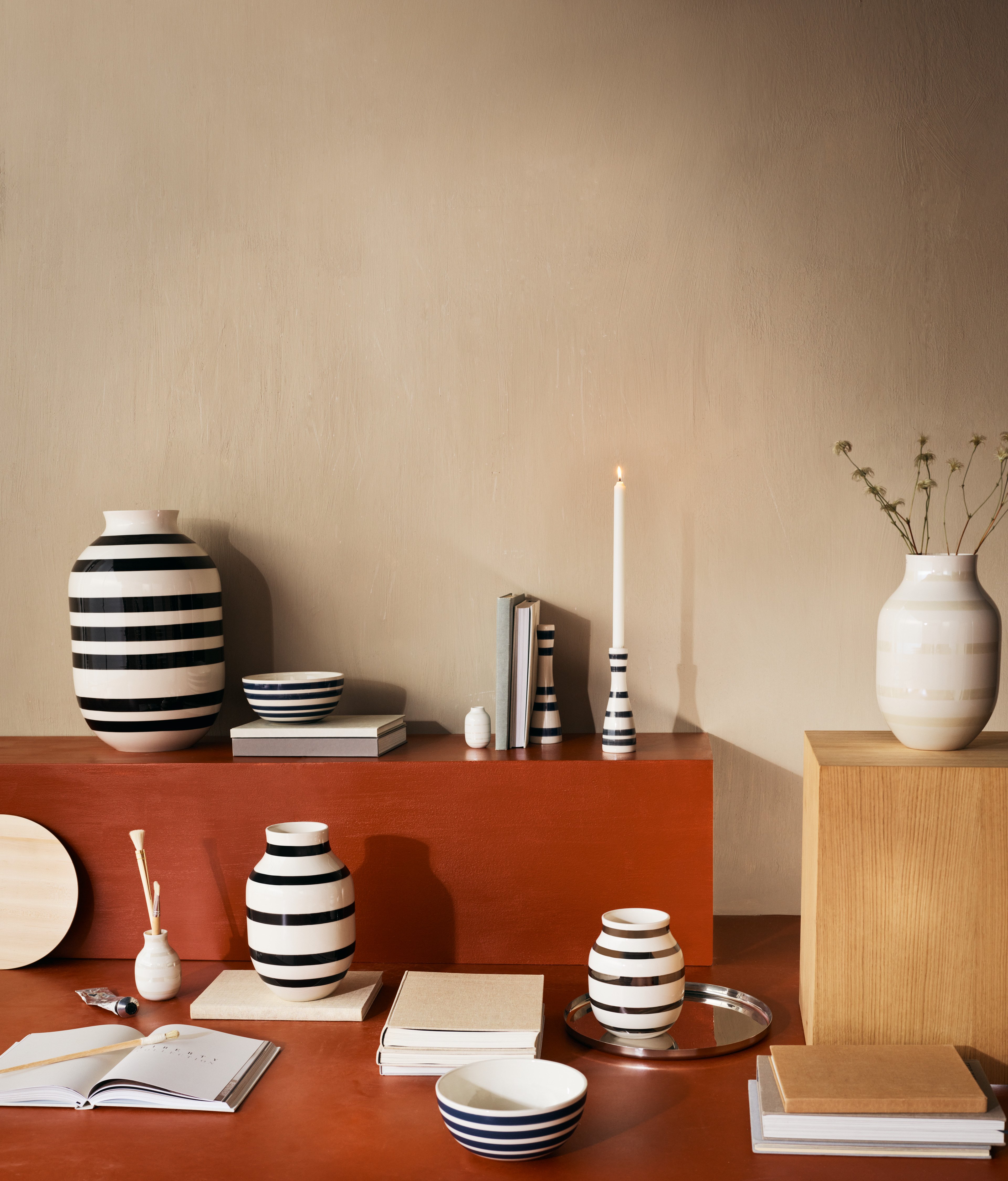 Vases, bowls and candlesticks from the Kähler Omaggio series
