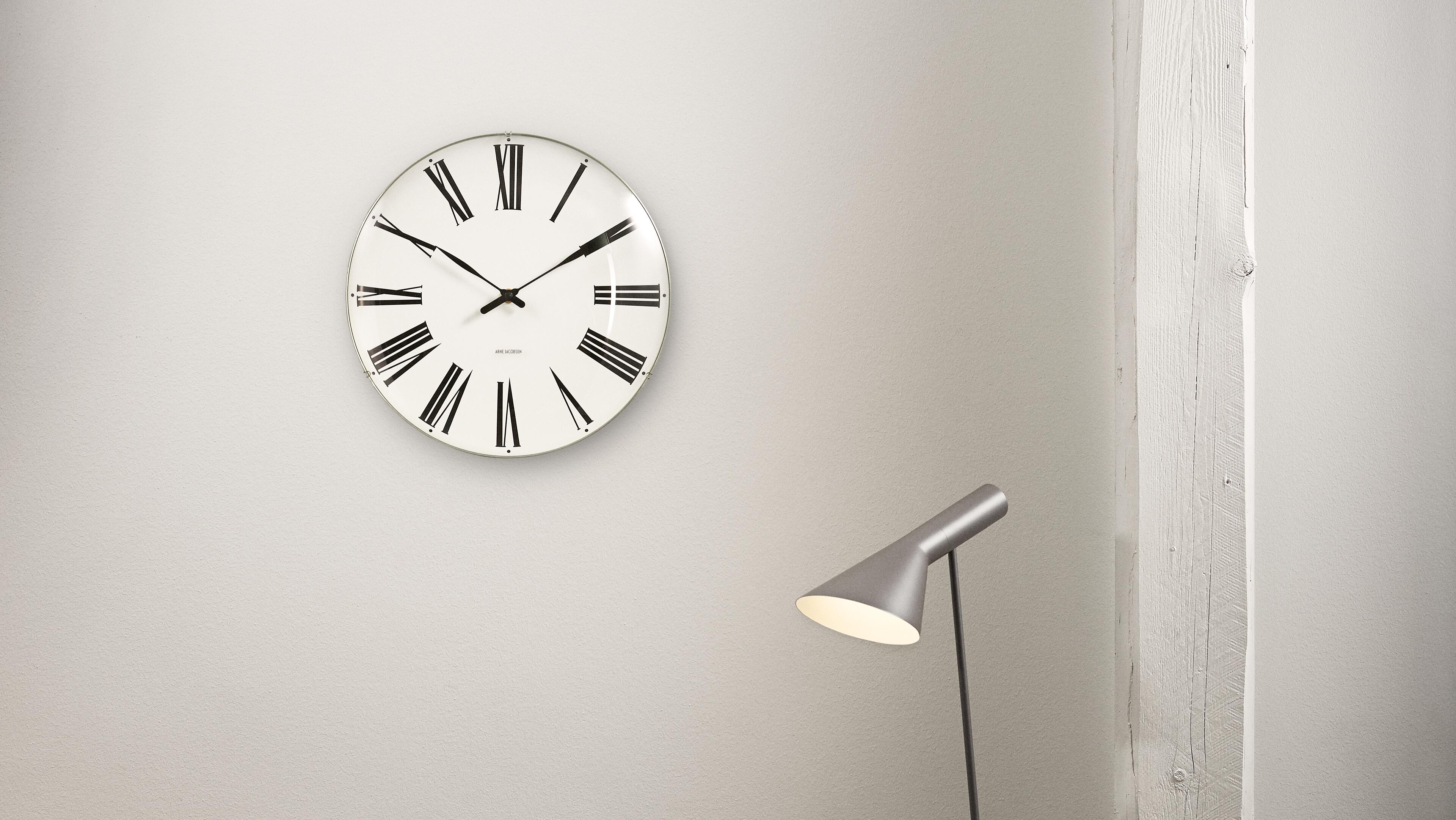 Roman wall clock from Arne Jacobsen Clocks