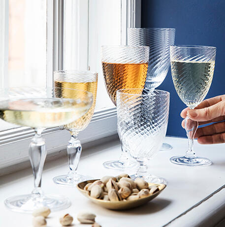 Regina vinglas, vandglas, champagneglas fra Holmegaard