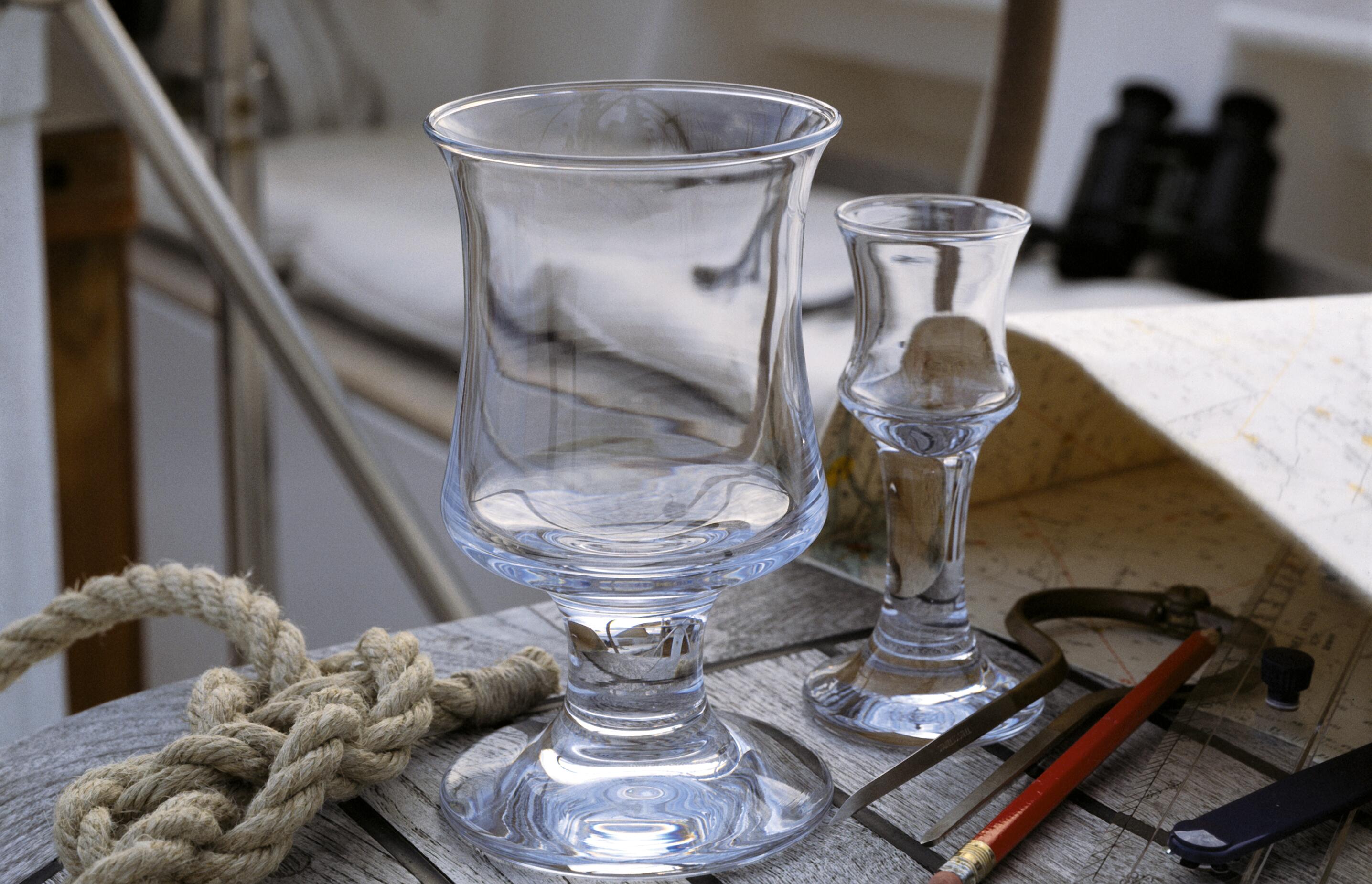 Skibsglas fra Holmegaard ølglas