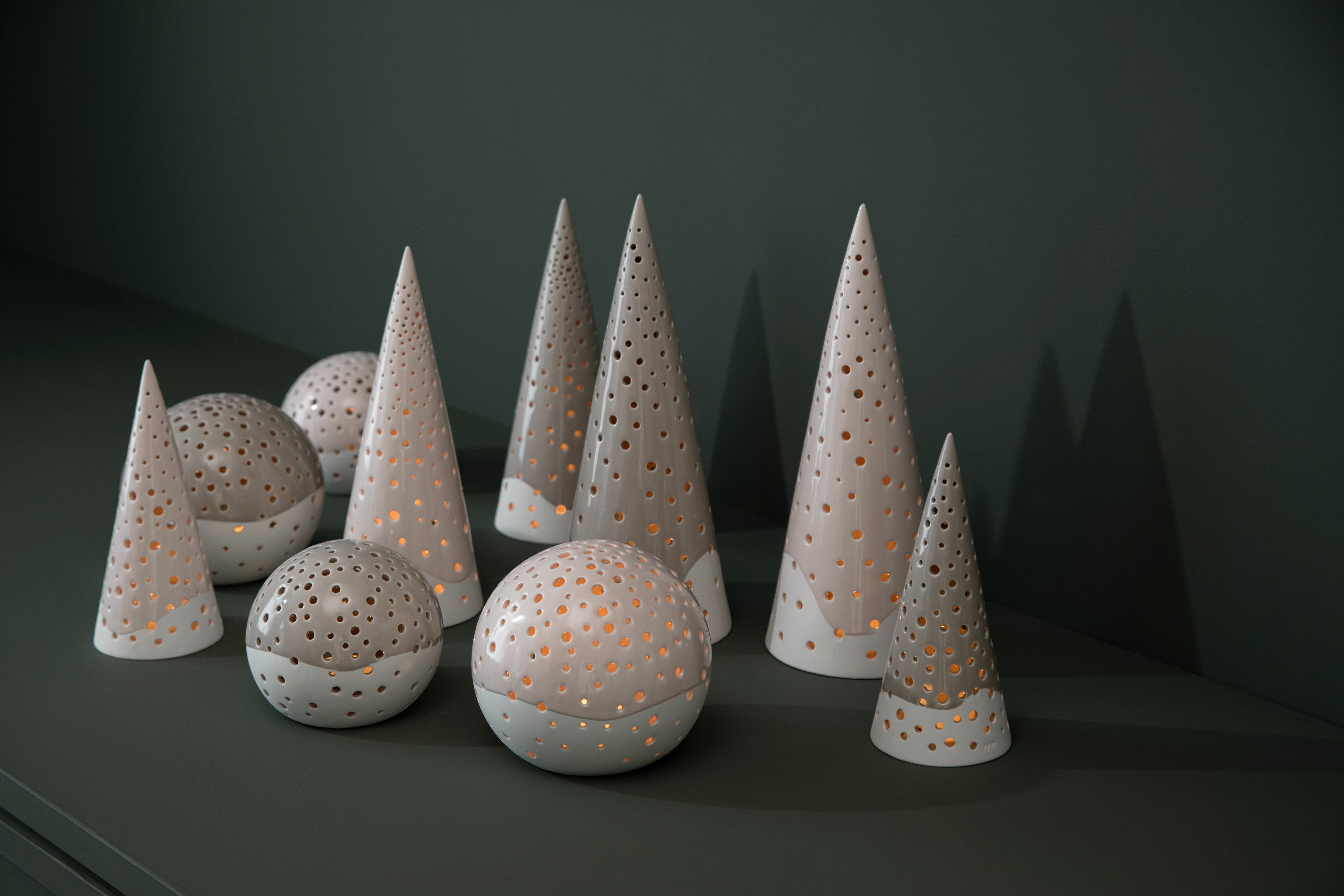 Keramik lysestager fra Kähler Nobili serien