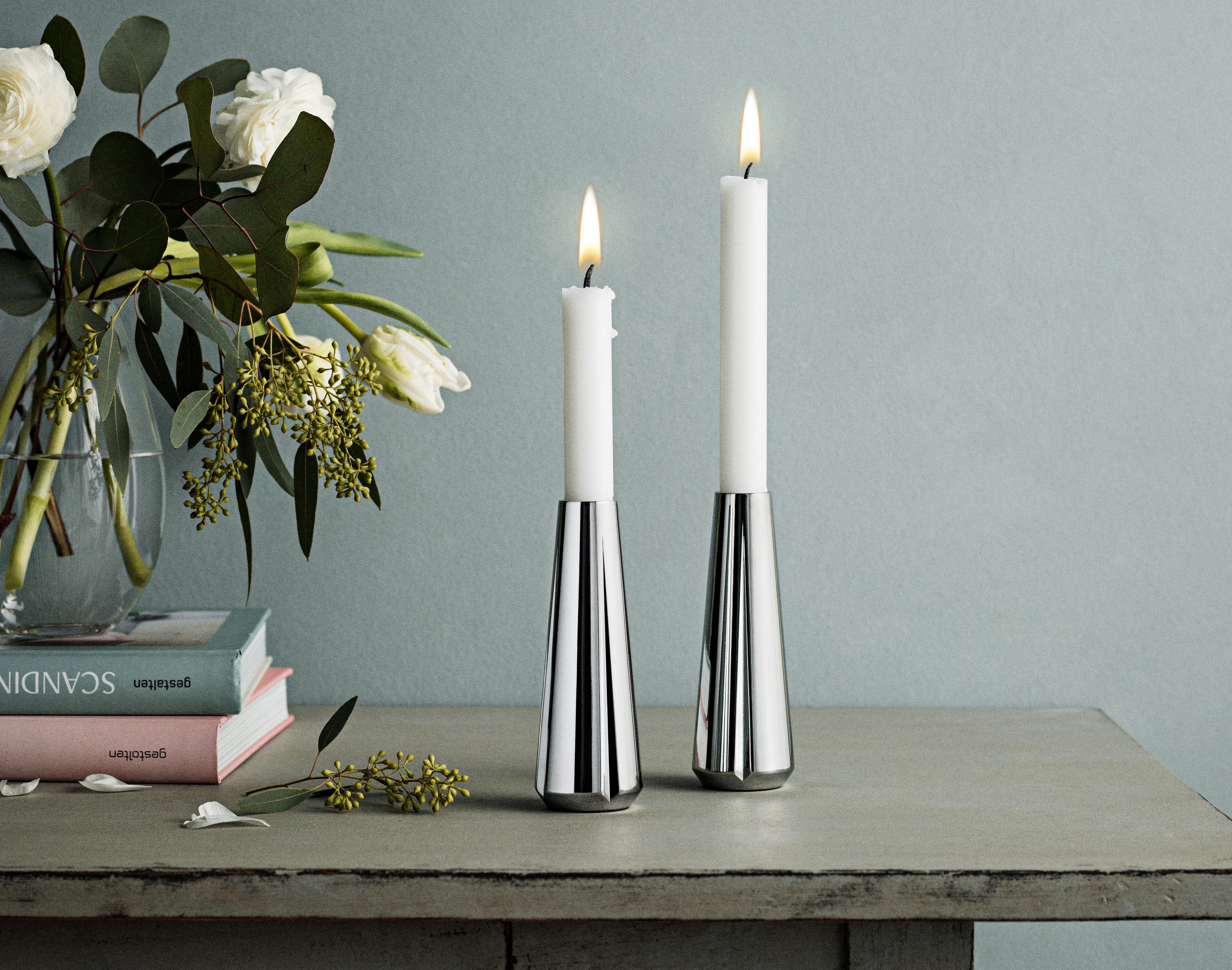 Candleholders from Rosendahl in steel and minimalist design