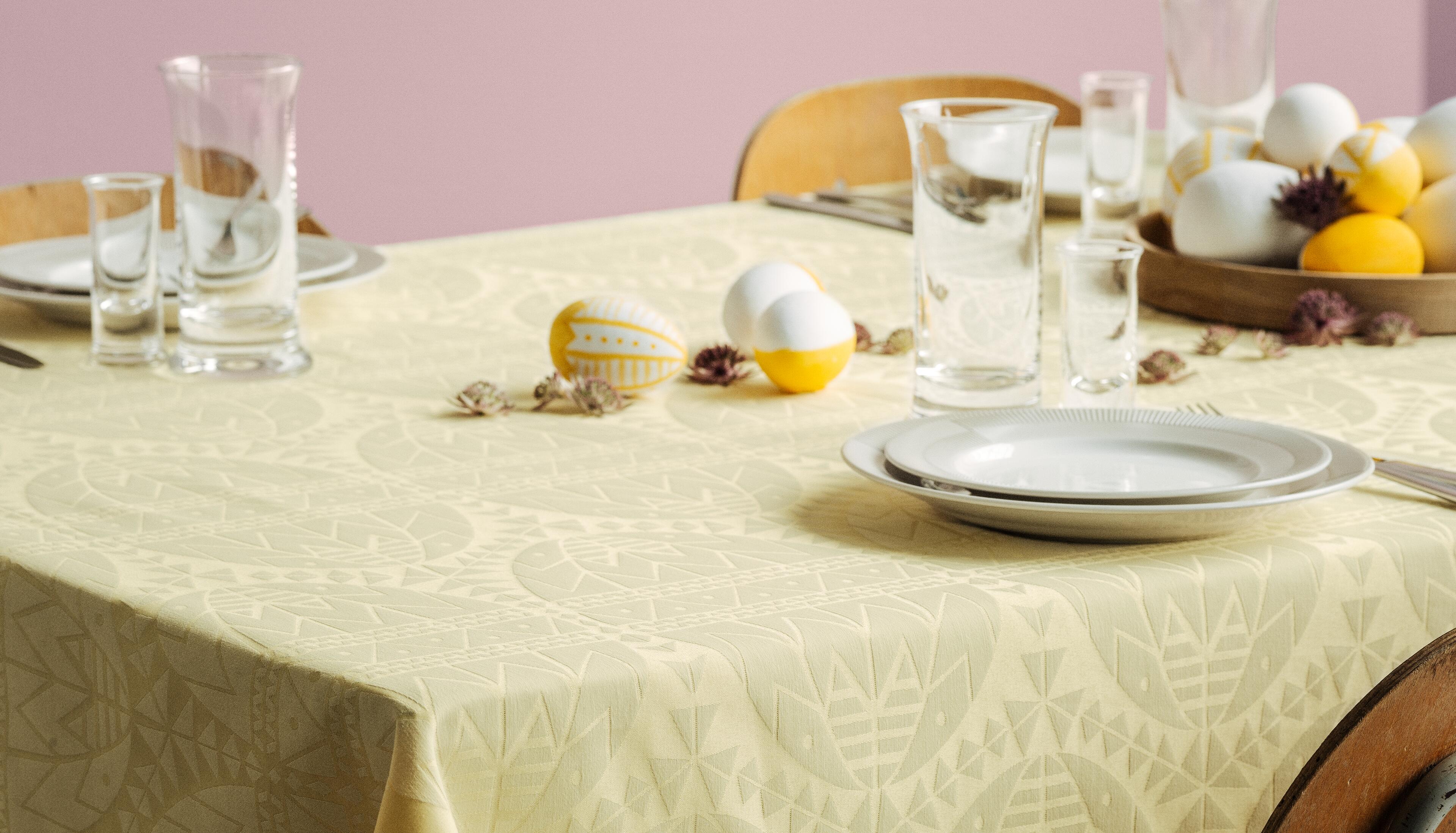 Yellow Easter tablecloth from JUNA.