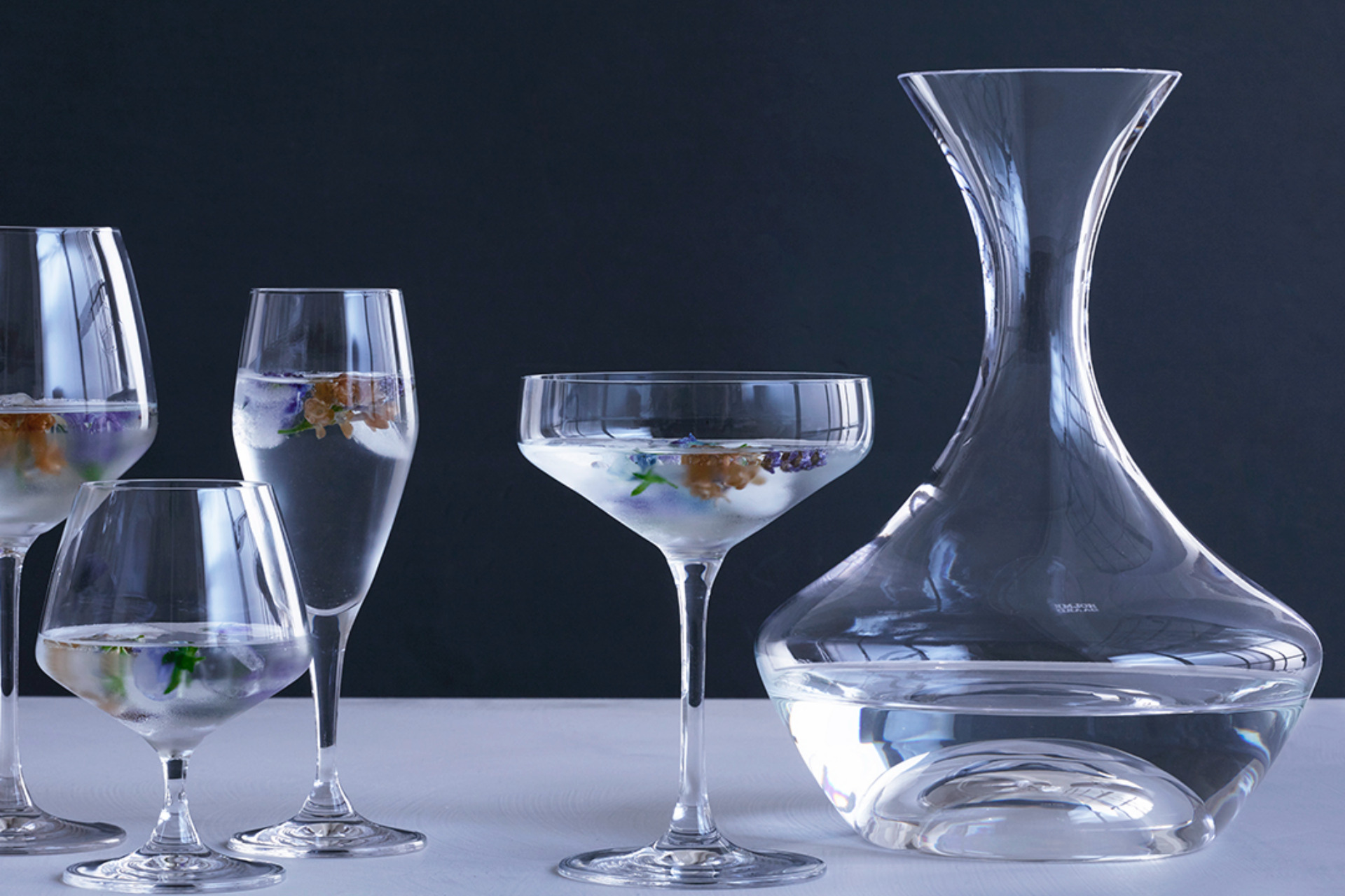 Carafe and glass in the Perfection series from Holmegaard