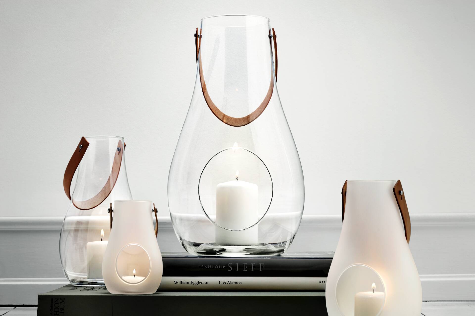 Lanterns in different sizes from the series Design With Light, Holmegaard