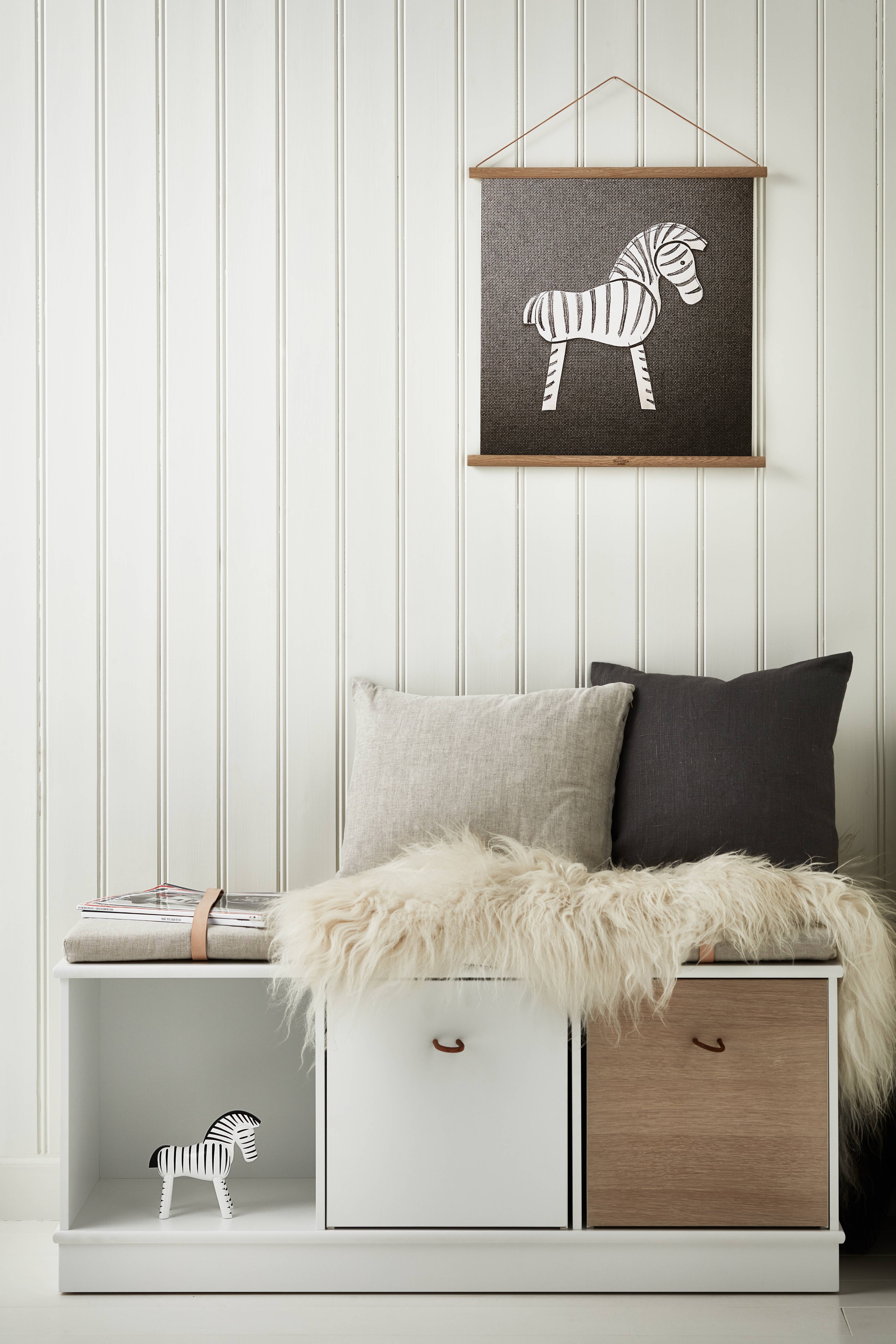 Plakat med zebra i en entre