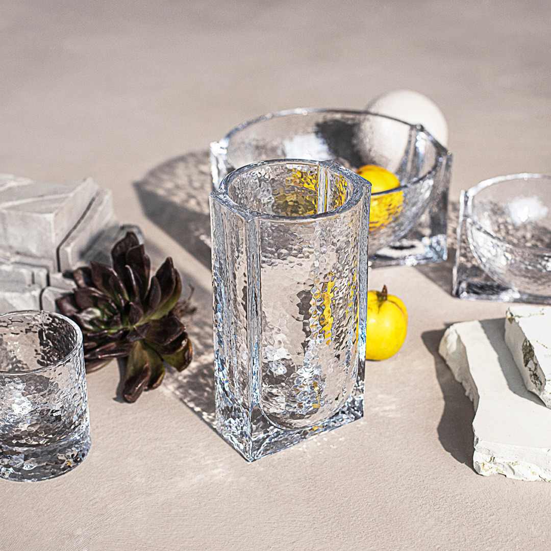 Forma glasses and bowls in a mixed setting