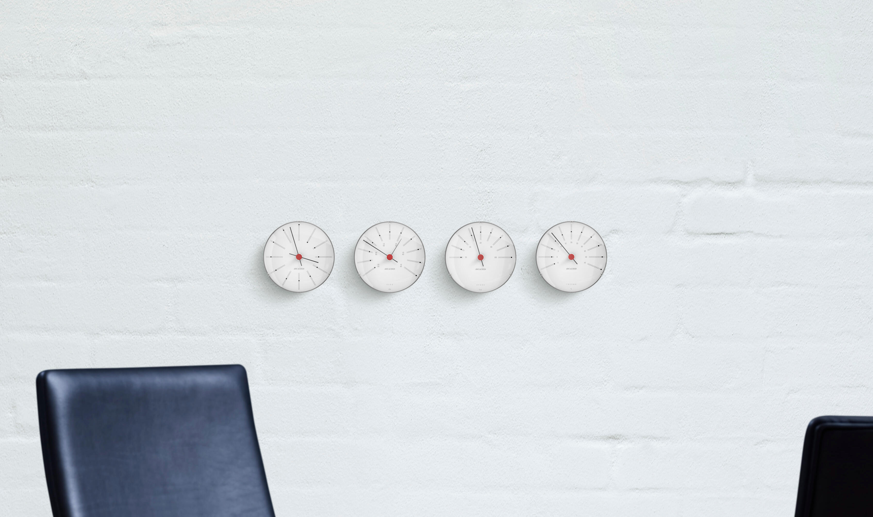 Clocks and weather stations from Arne Jacobsen.