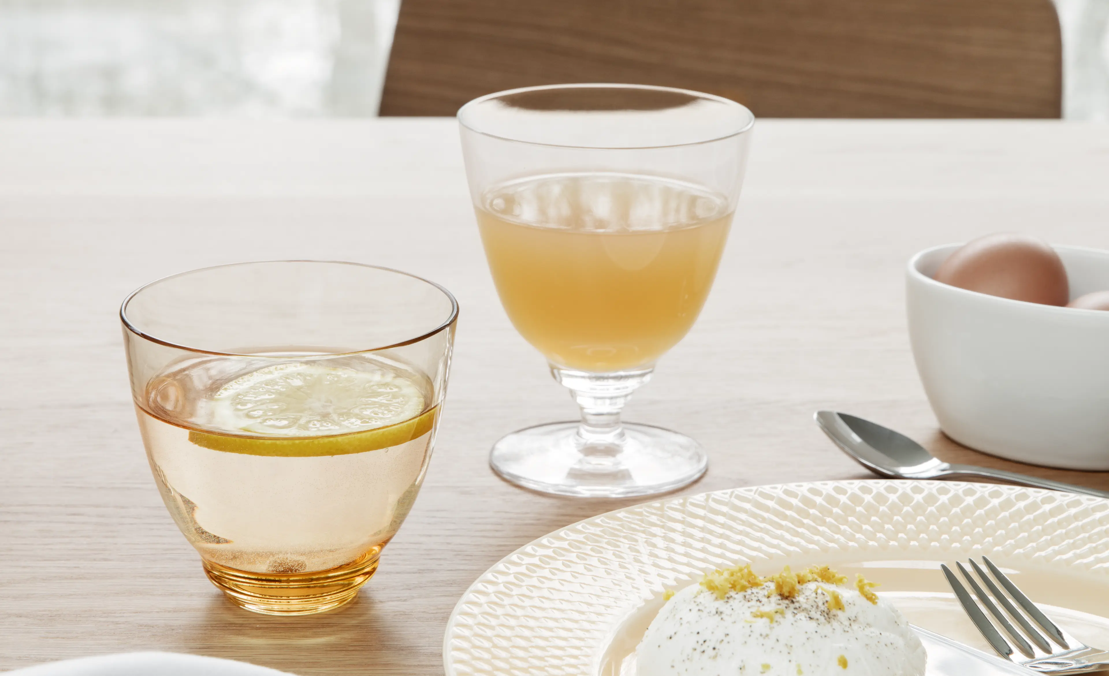 Drinksglas fra Holmegaard med og uden stel