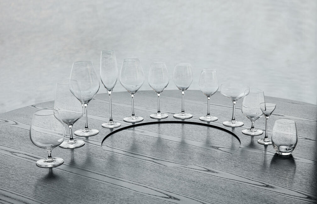 Holmegaard rødvinsglas, hvidvinsglas, ølglas