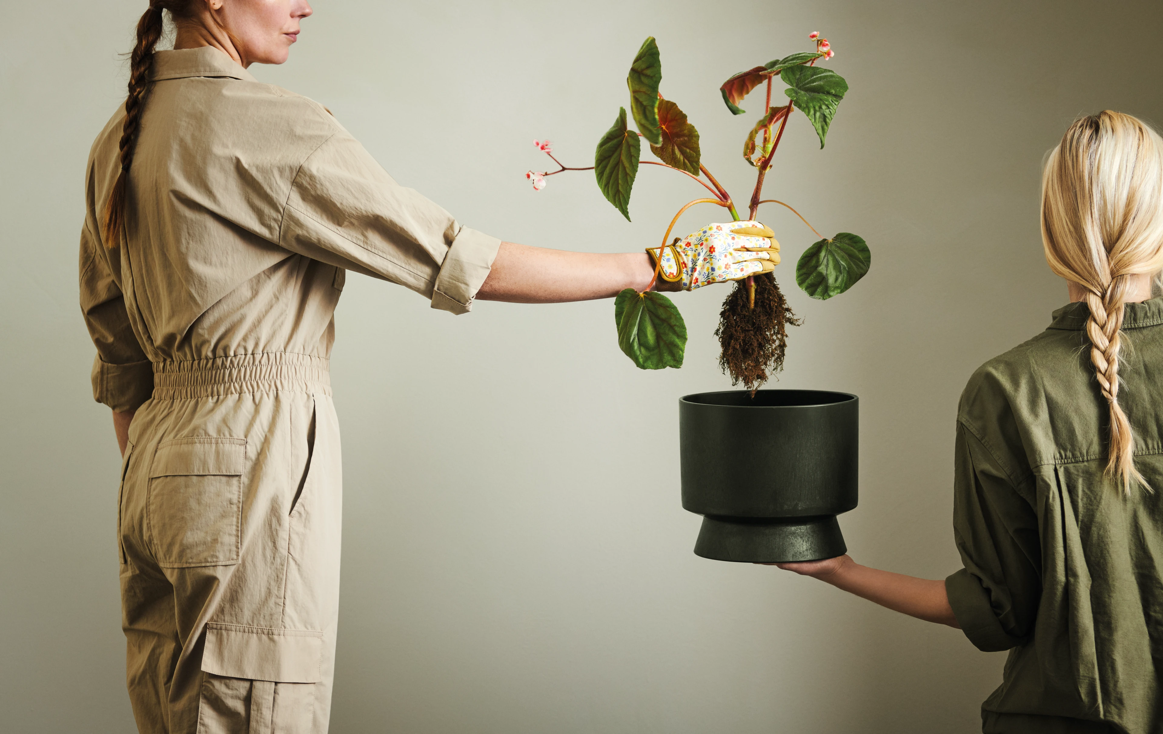 Blomsterpotte Ø24 cm fra Rosendahl i fargen Grønn, laget av Plast