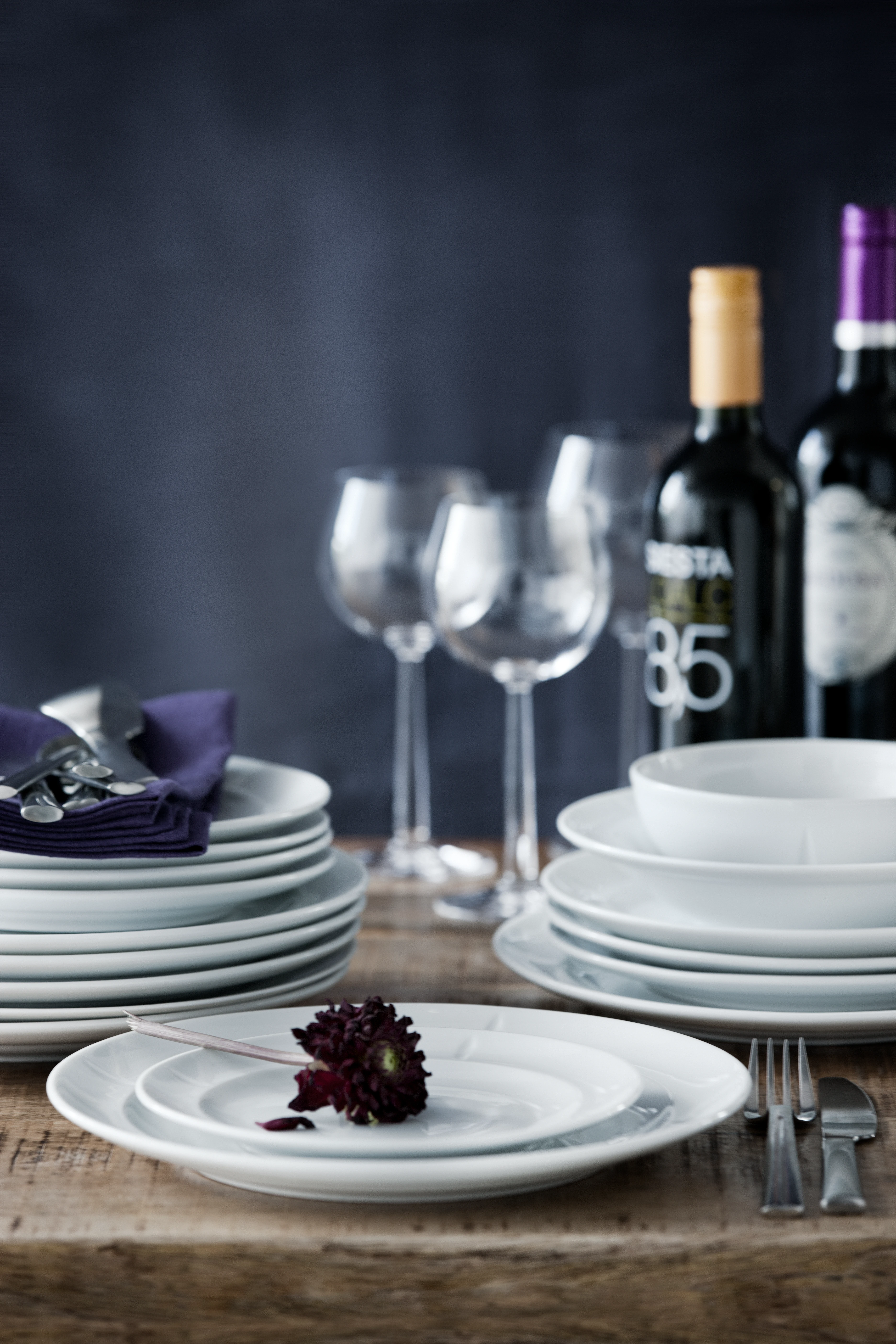 Plate Ø23 cm 4 pcs. from Rosendahl in White color, made of Ceramics