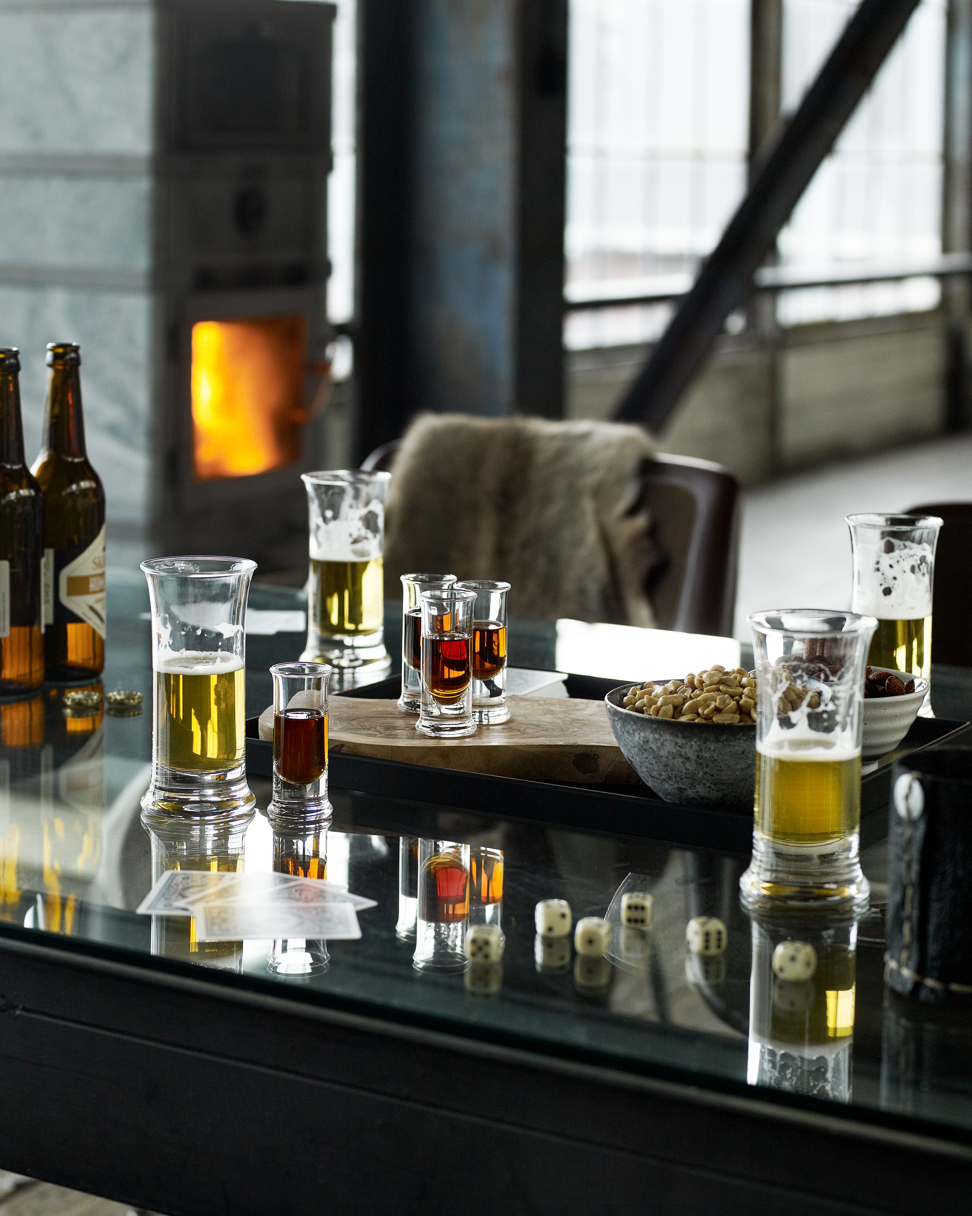 Snapseglas 5 cl fra Holmegaard i farven Klar, lavet af Glas