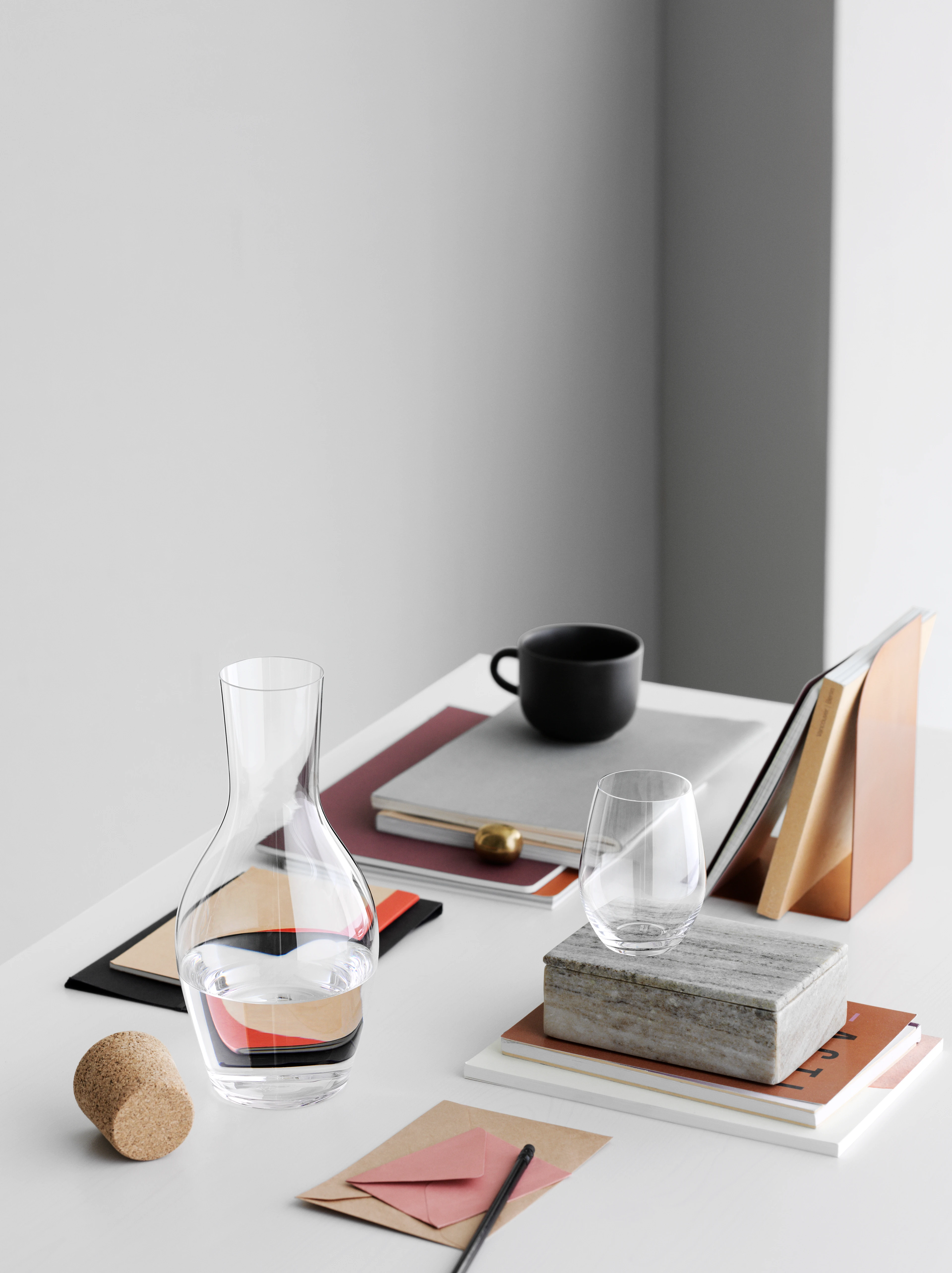 Water carafe 1,2 l from Holmegaard in Clear color, made of Glass