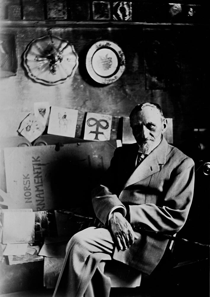 Historisches Bild von Hans Andersen Brendekilde, erster künstlerischer Mitarbeiter in Kählers Werkstatt