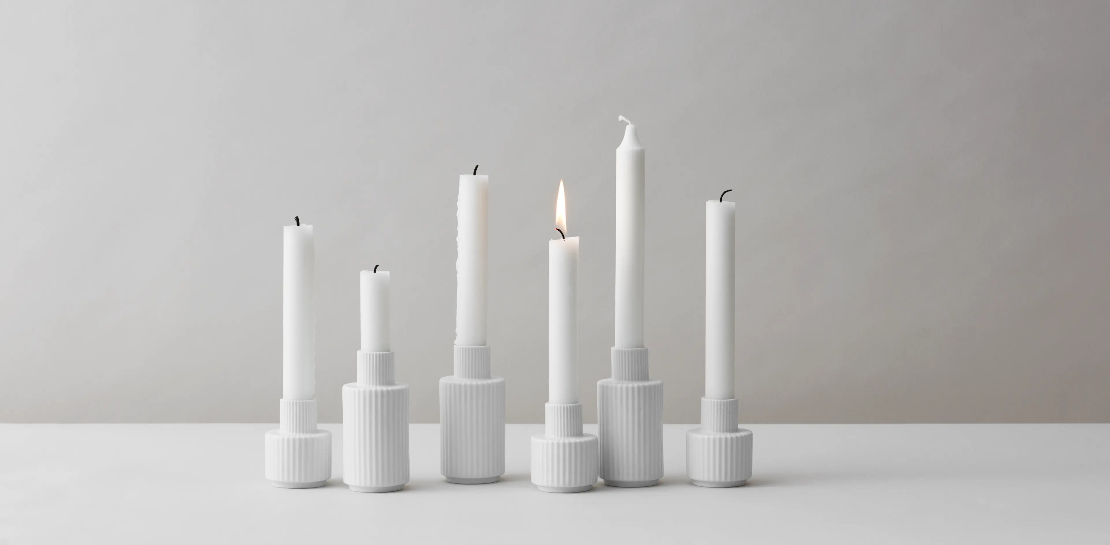 Lyngby Porcelæn fyrfadsstager.