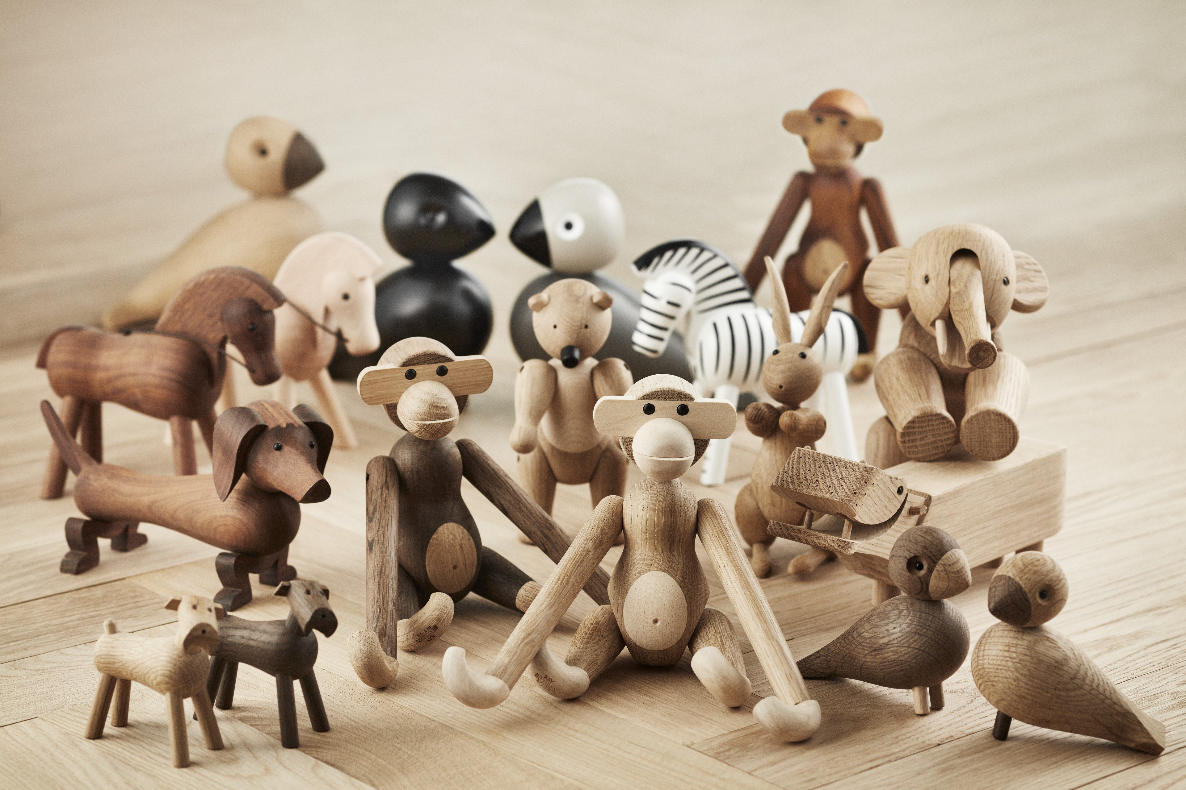 many animals in wood