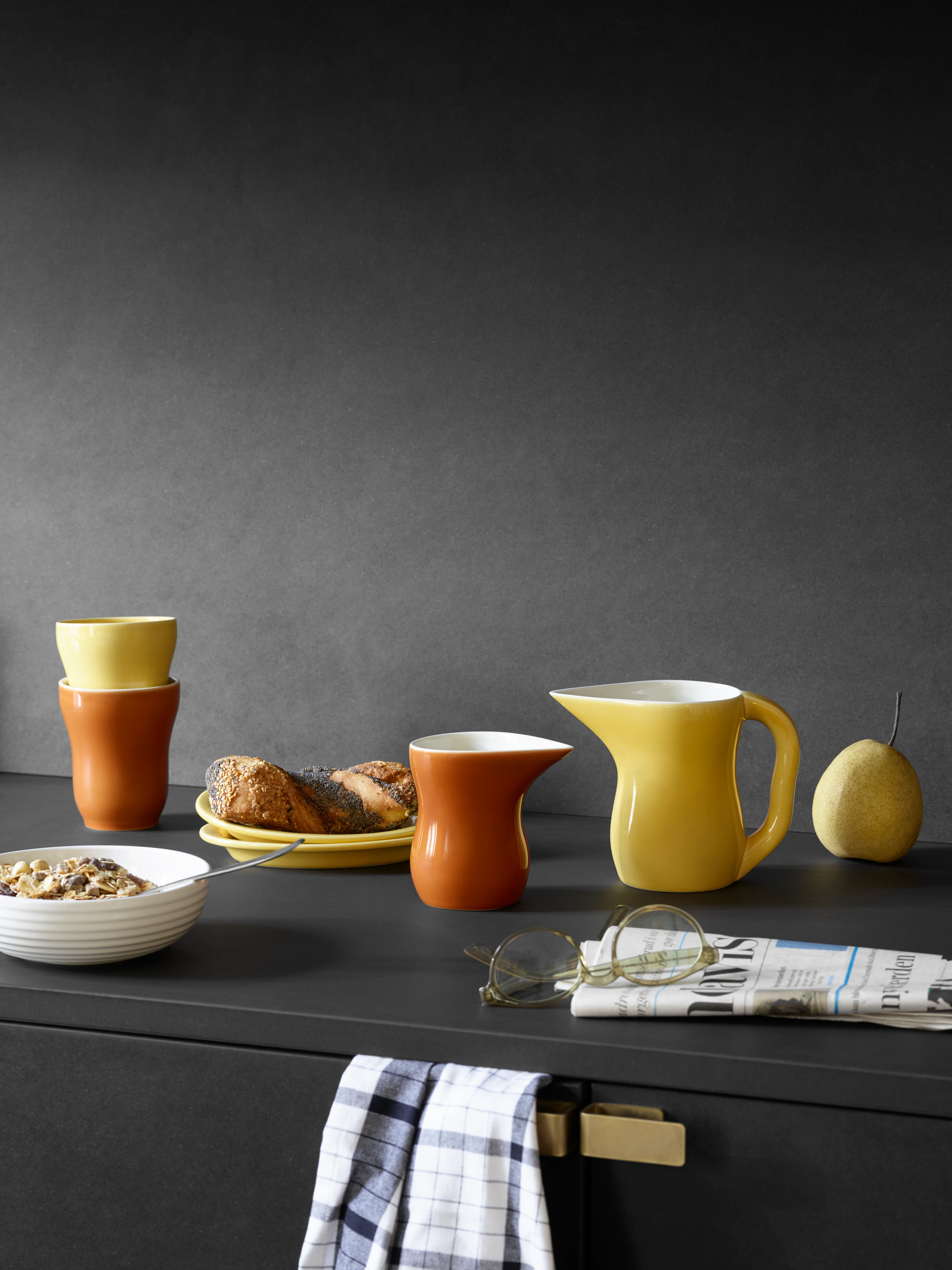 Mug 30 cl from Kähler in Ochre color, made of Ceramics