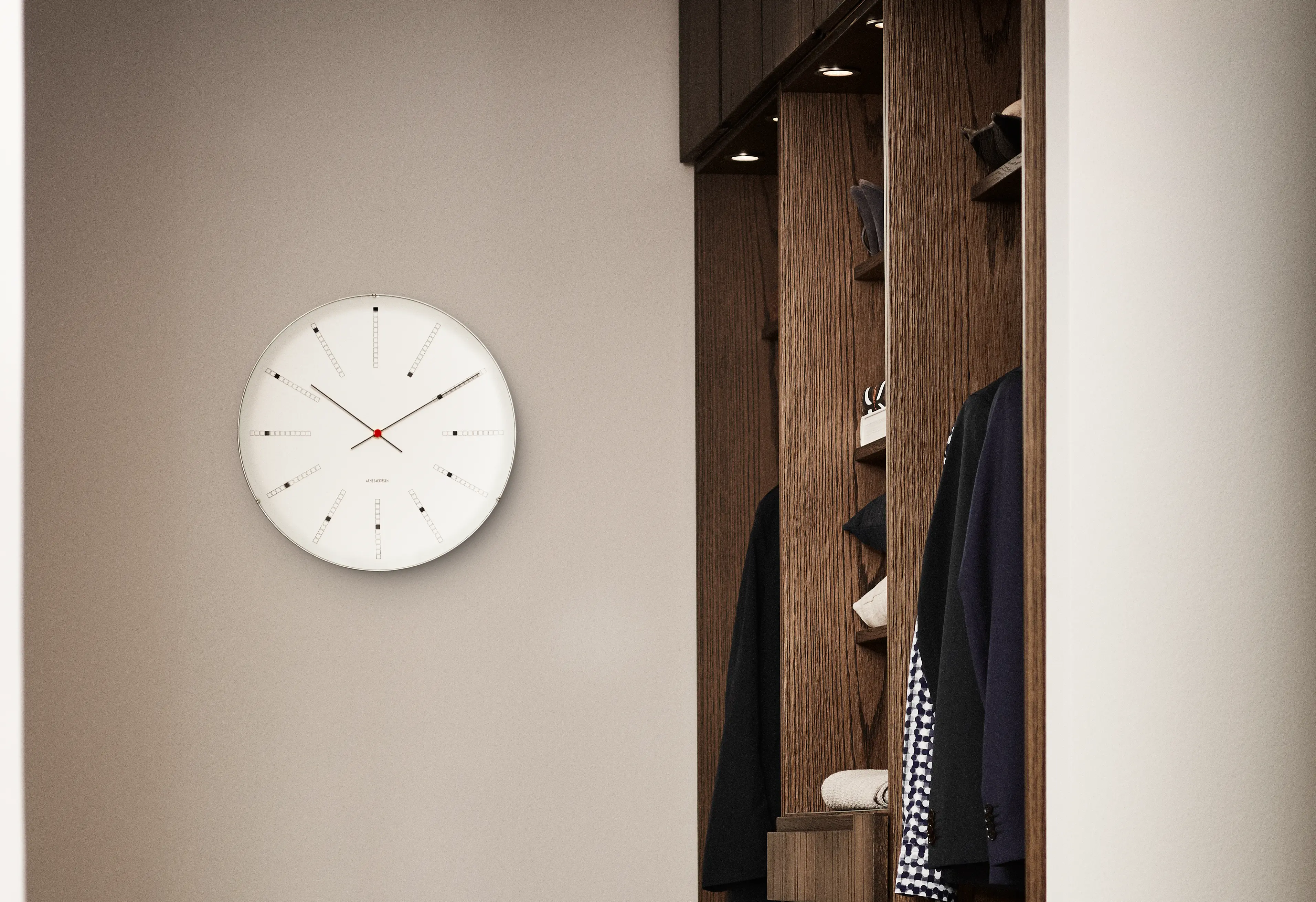 Arne Jacobsen interior, clocks and weather stations