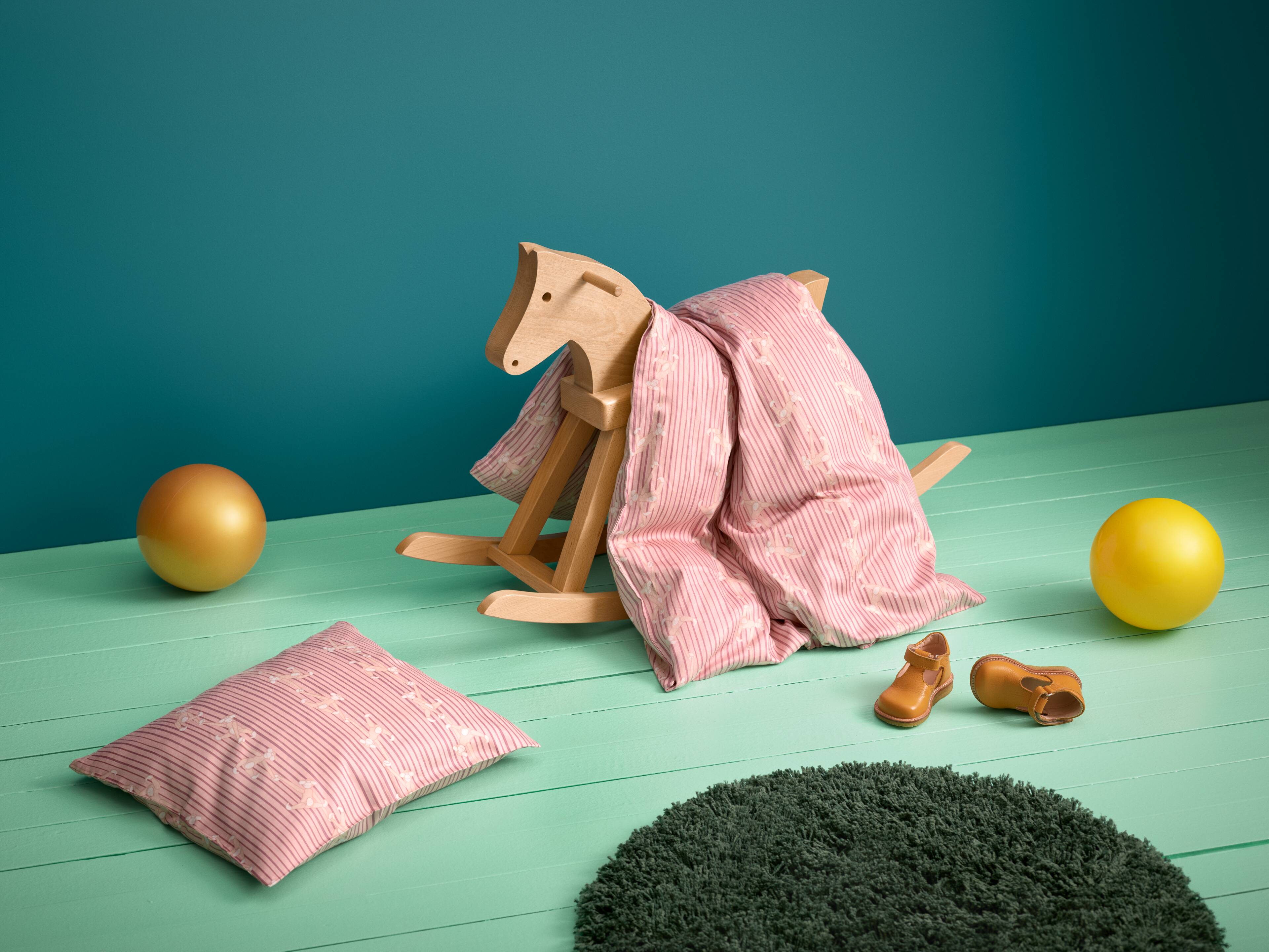 Rocking horse and bedding, Kay Bojesen