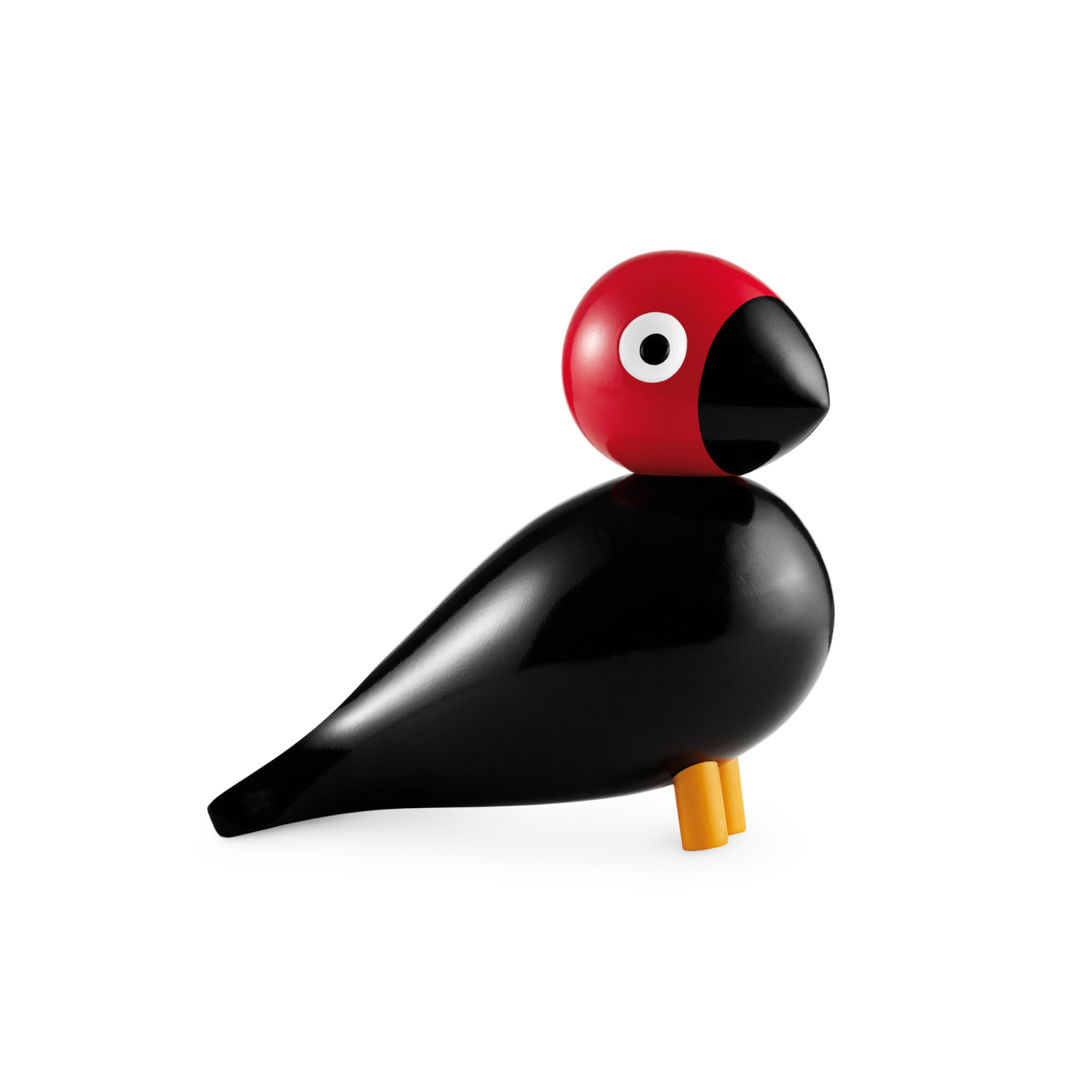 Kay Bojesen fugl Peter i rød og sort